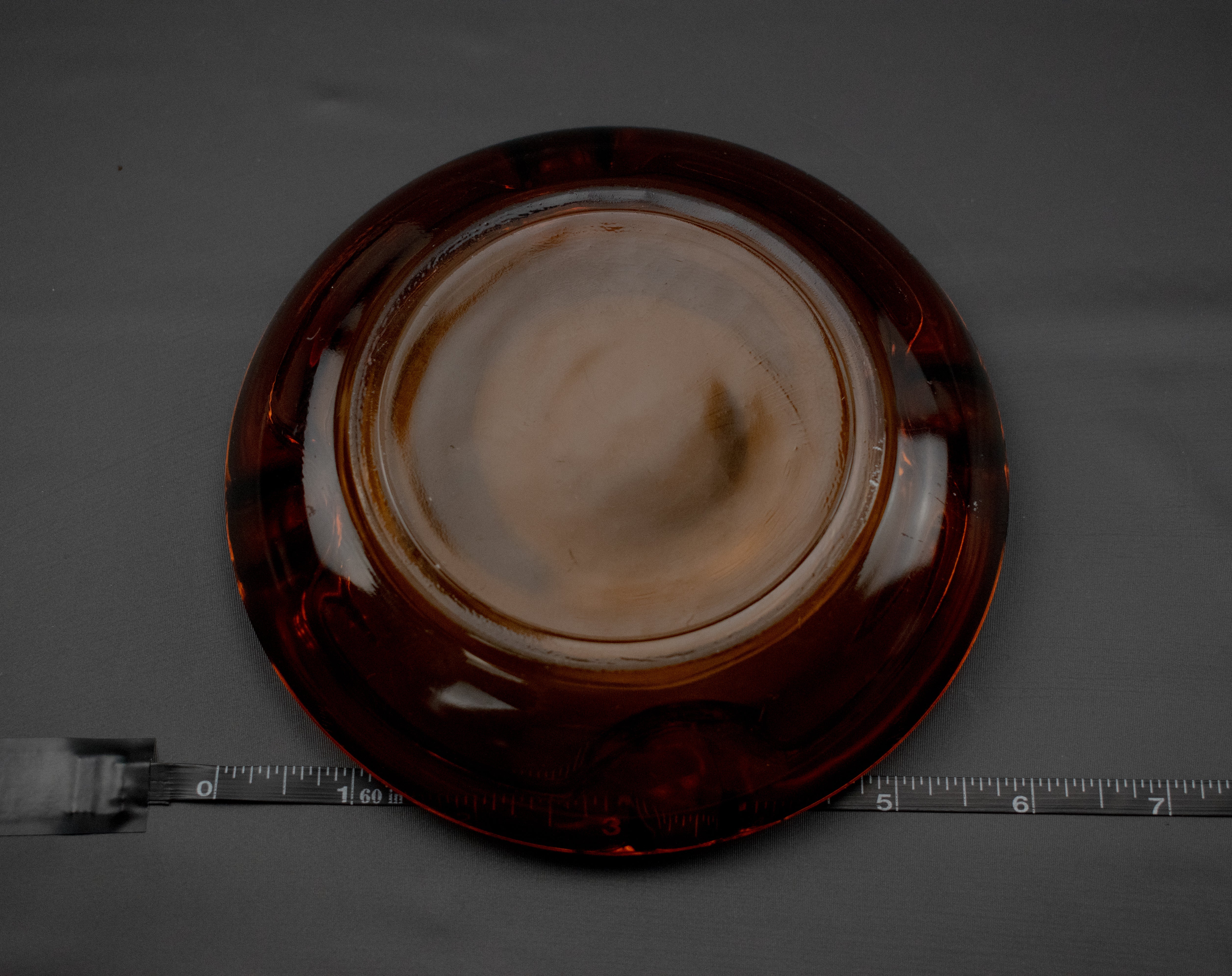 Ashtray Brown Glass Vintage Ashtray Used Large Ash Bowl