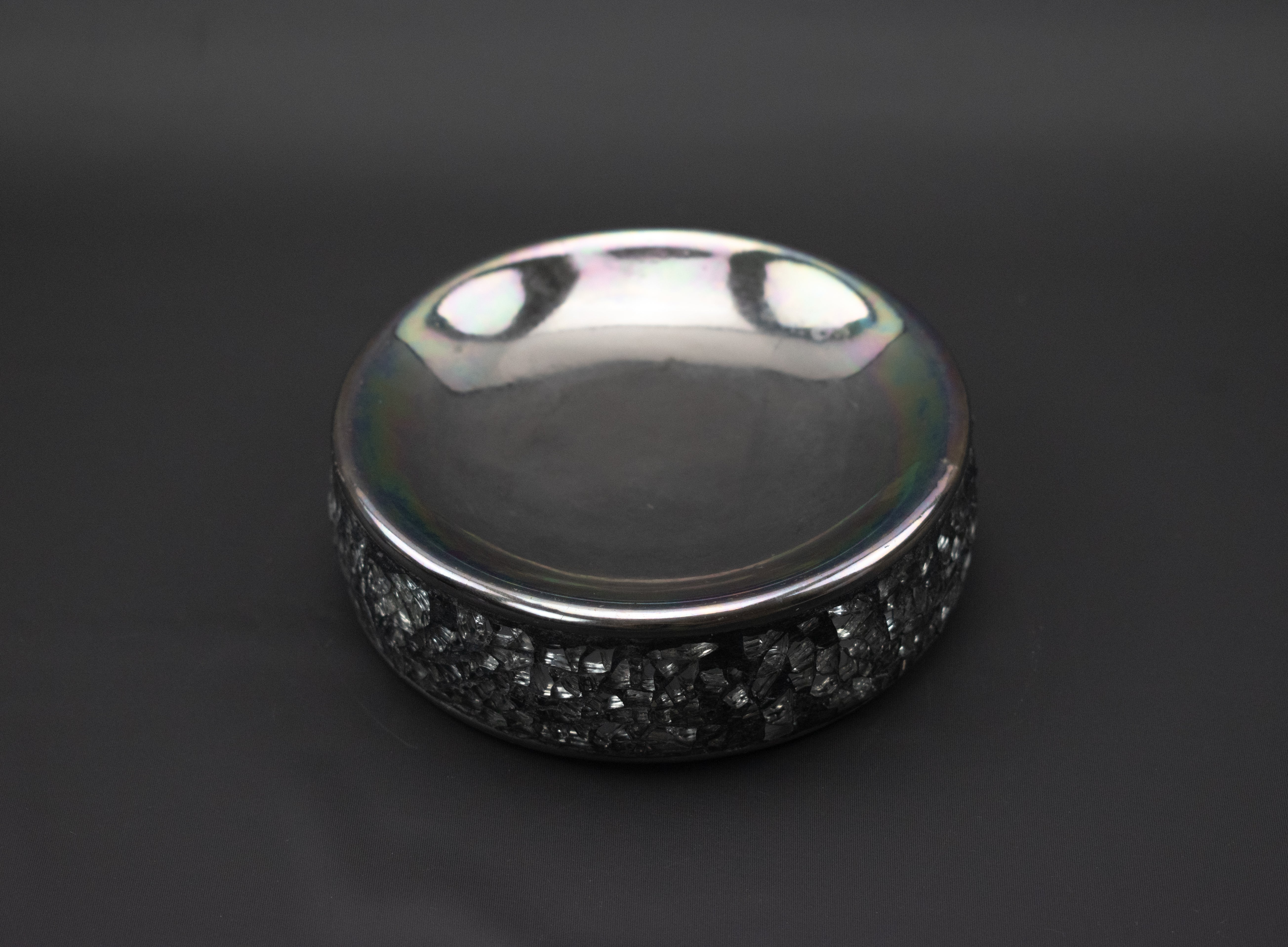 Vintage Candle Stand 4 Inch Silver Stone Candle Platform Display Decorative Home