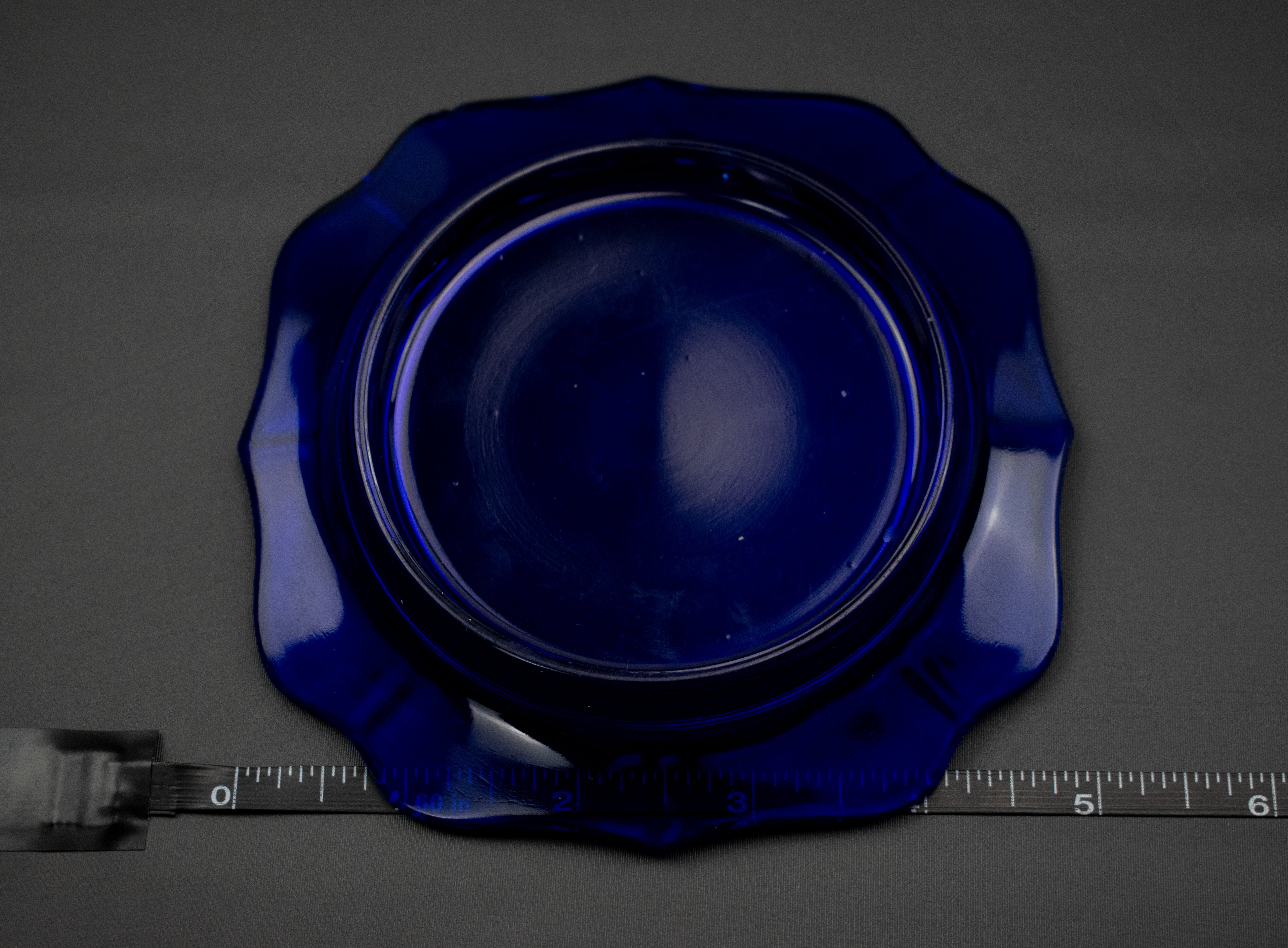 Candle Plate Cobalt Blue Glass Candle Plate Used 5inch Plate Candle Platform Glass