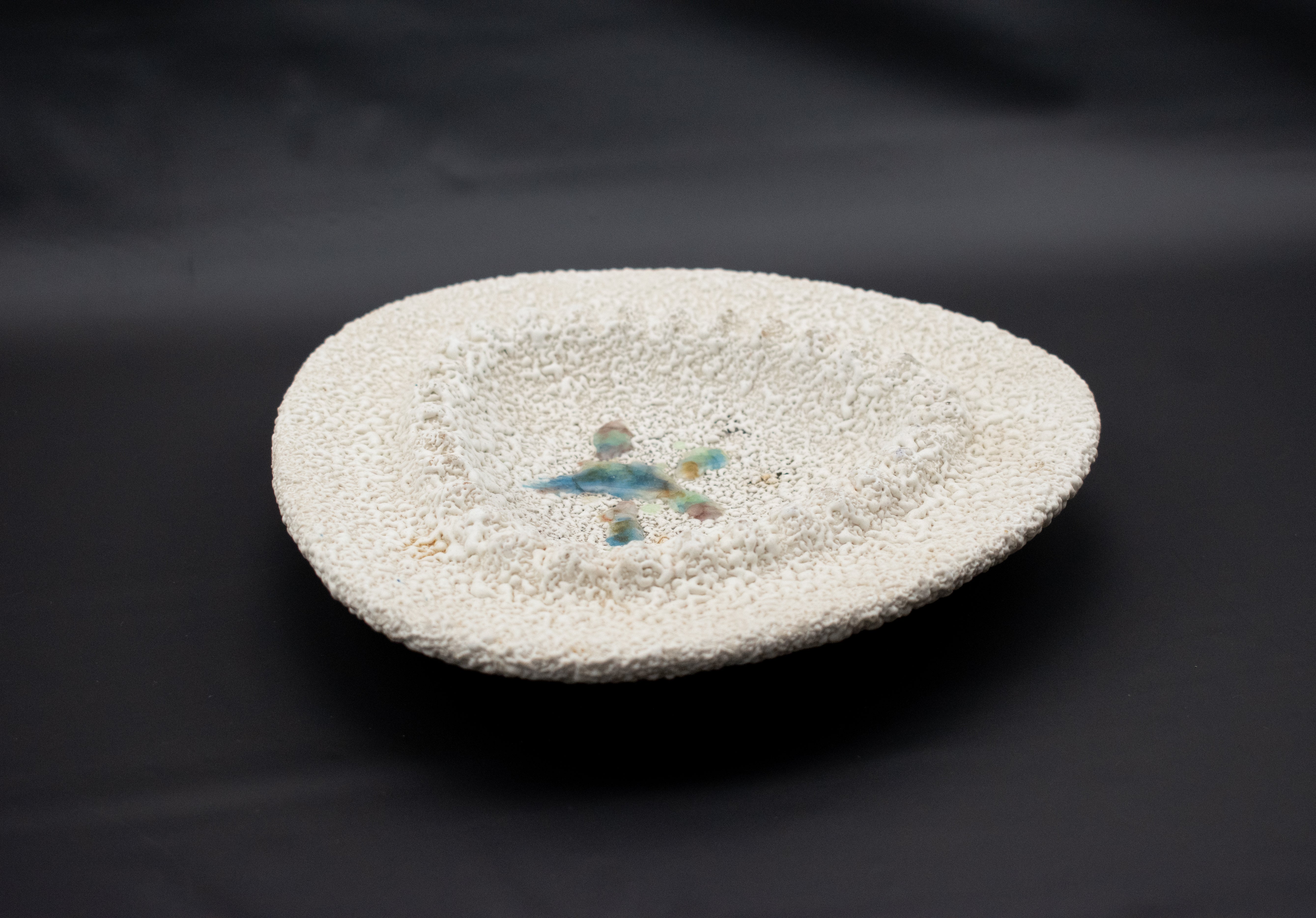 Table Beached Themed Ashtray Sea Beach Sand White Decorative Used 8 In