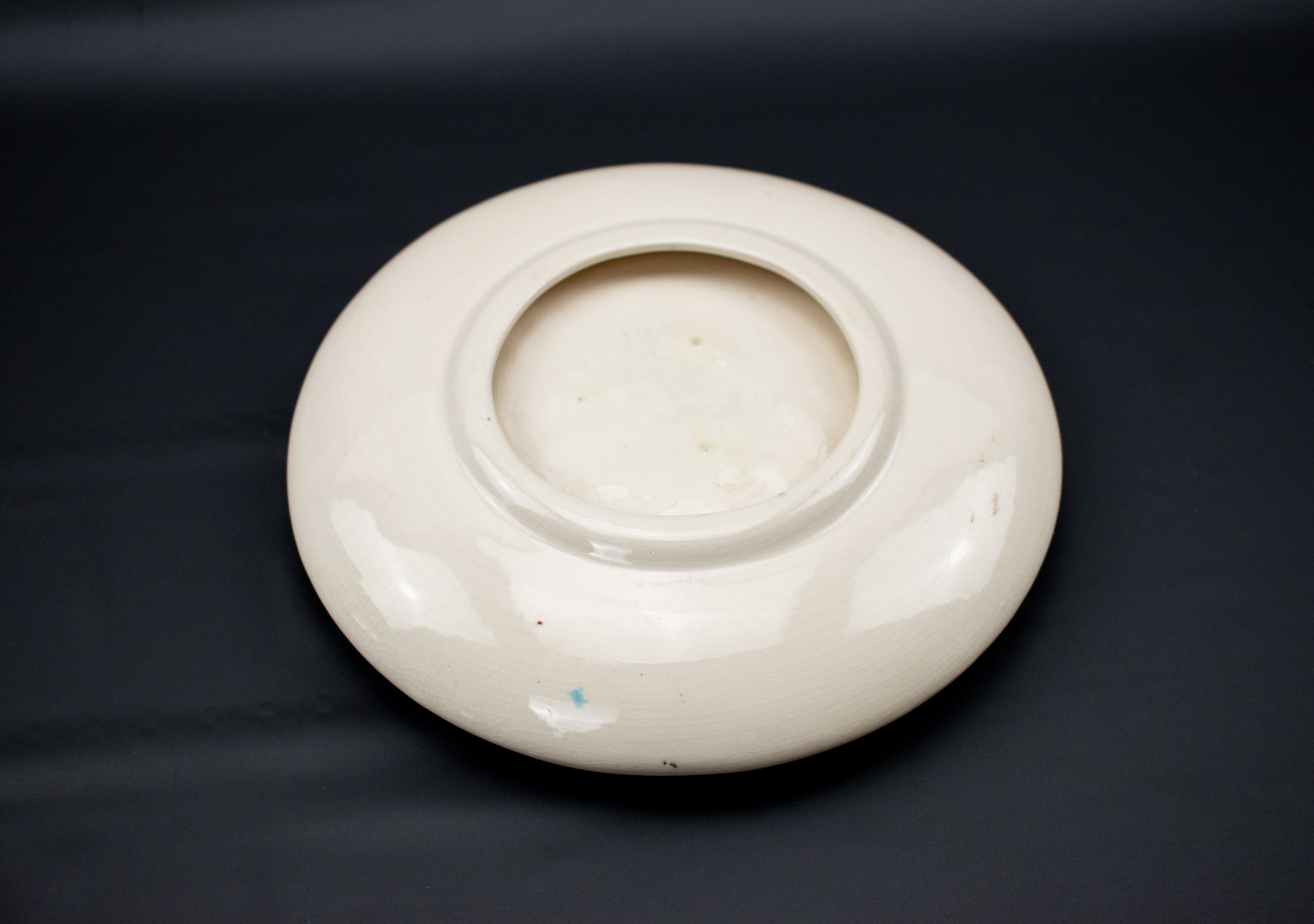 Ashtray White Singing Bird Custom Made OOAK Ash Bowl Decorative Yellow Bird Used