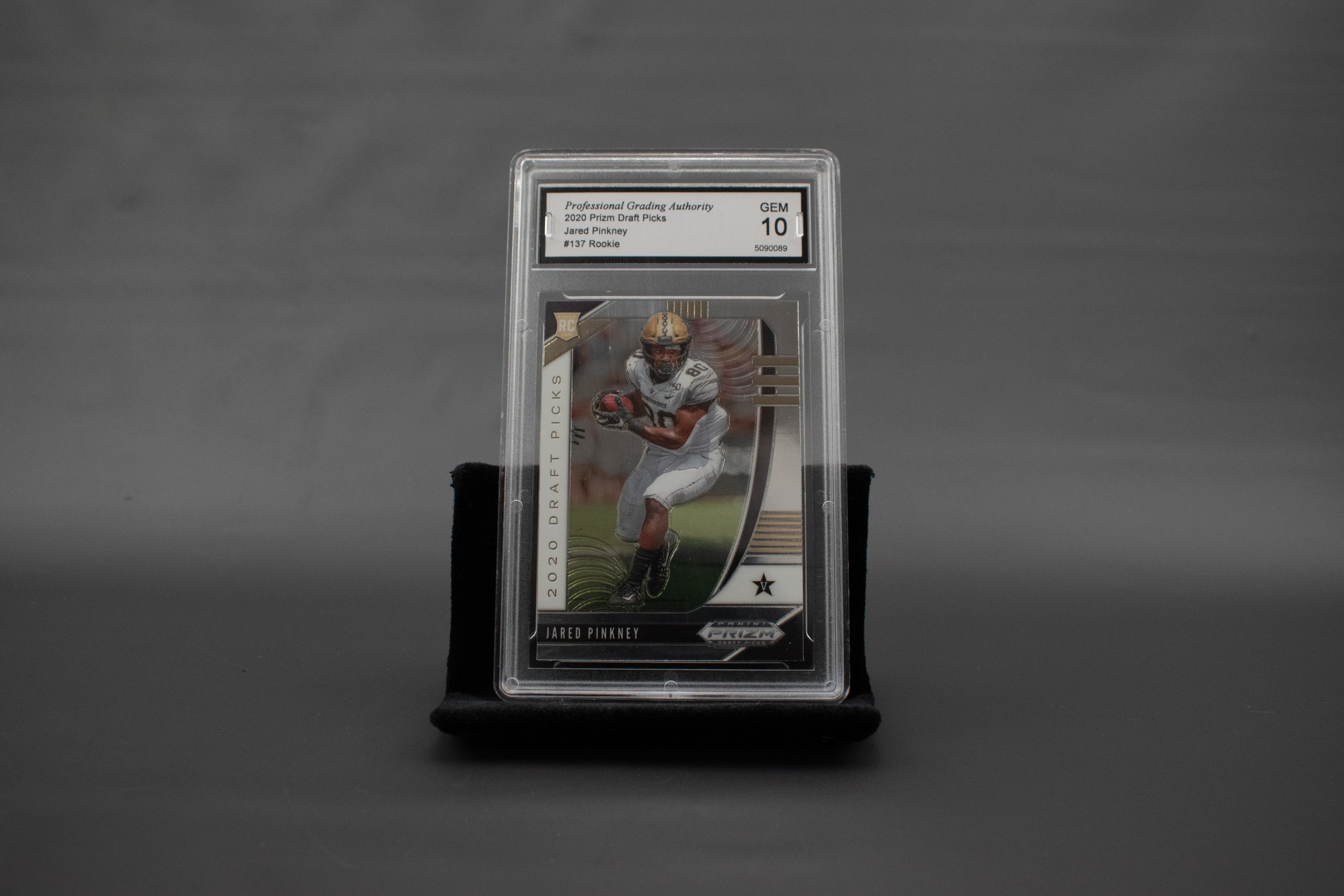 Jared Pinkney #137 Rookie 2020 Prizm Draft Picks Gem 10 Graded Football Card