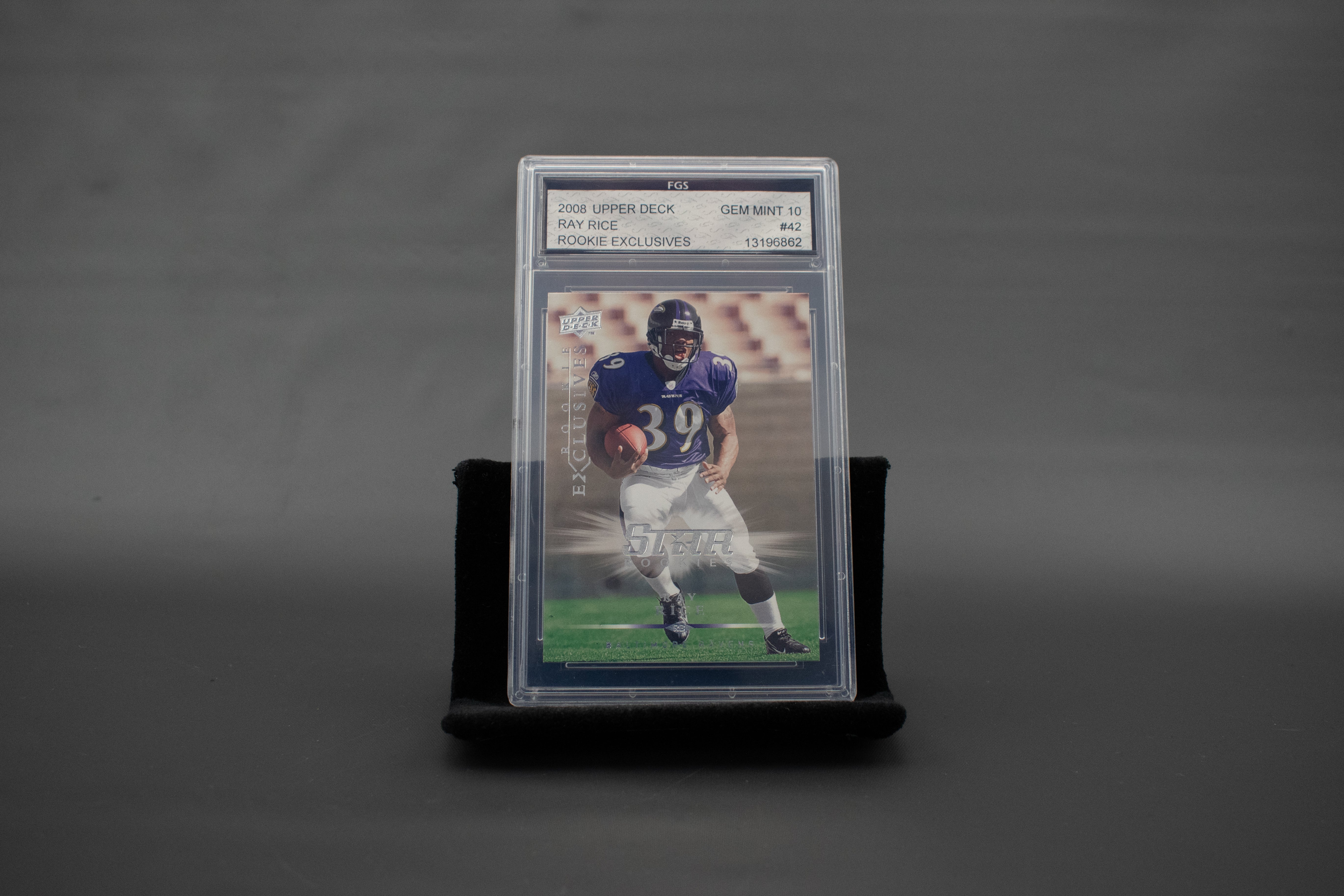 Ray Rice Rookie Exclusives 2008 Upper Deck GEM MINT 10 RE42 Baltimore Ravens