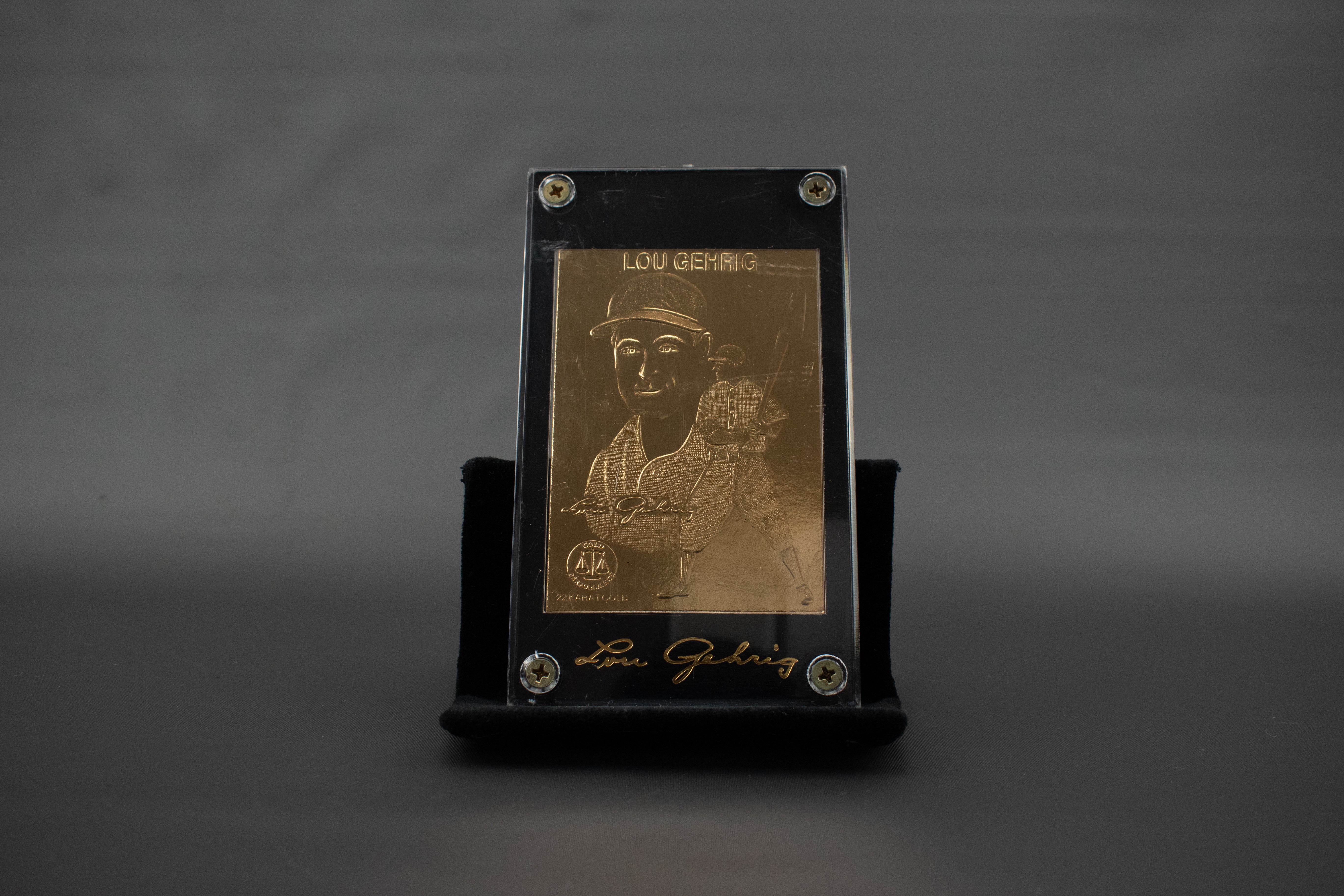 Lou Gehrig Card Limited Edition GOLD PERFORMANCE 22k Gold