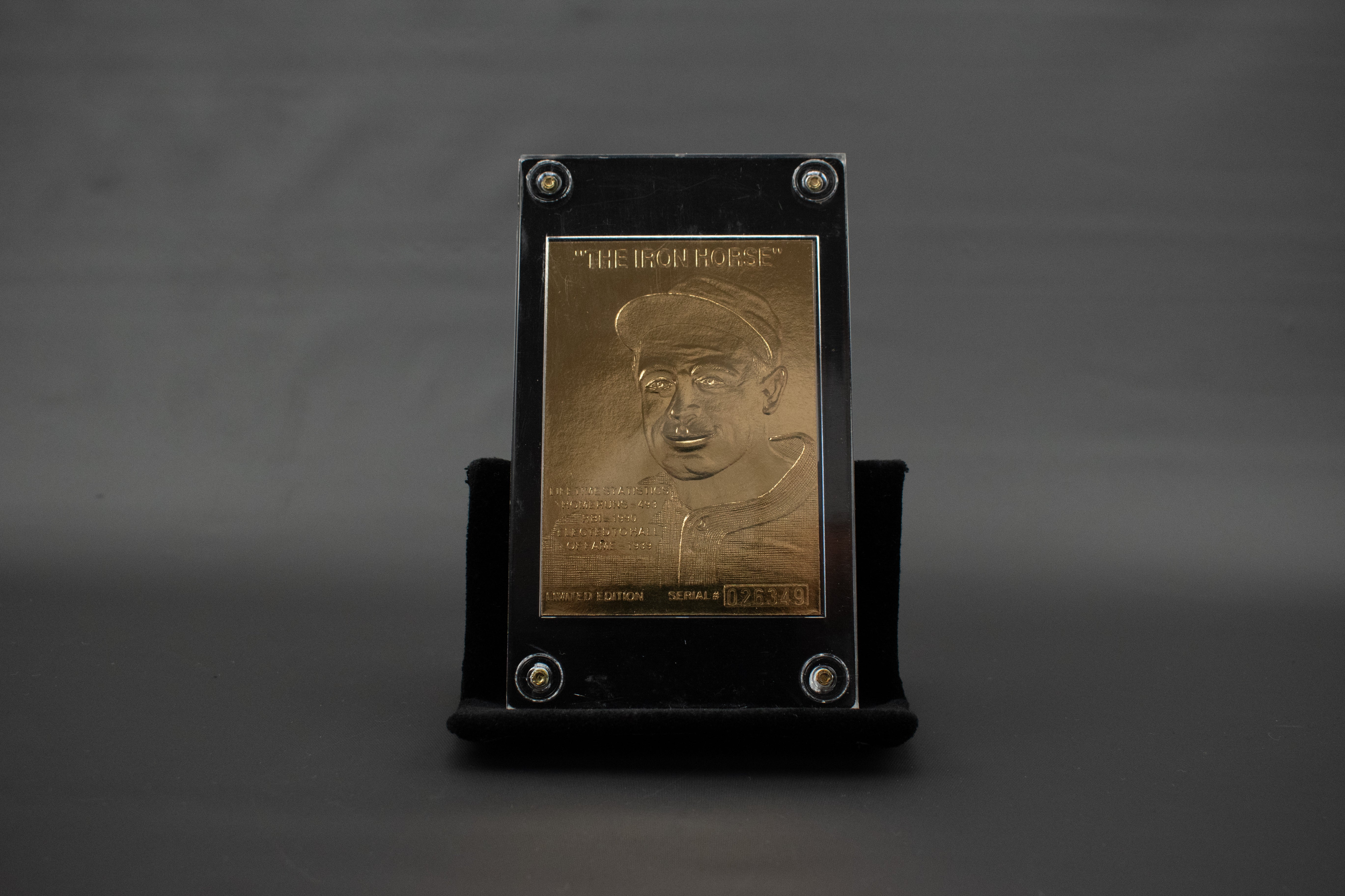 Lou Gehrig Card Limited Edition GOLD PERFORMANCE 22k Gold