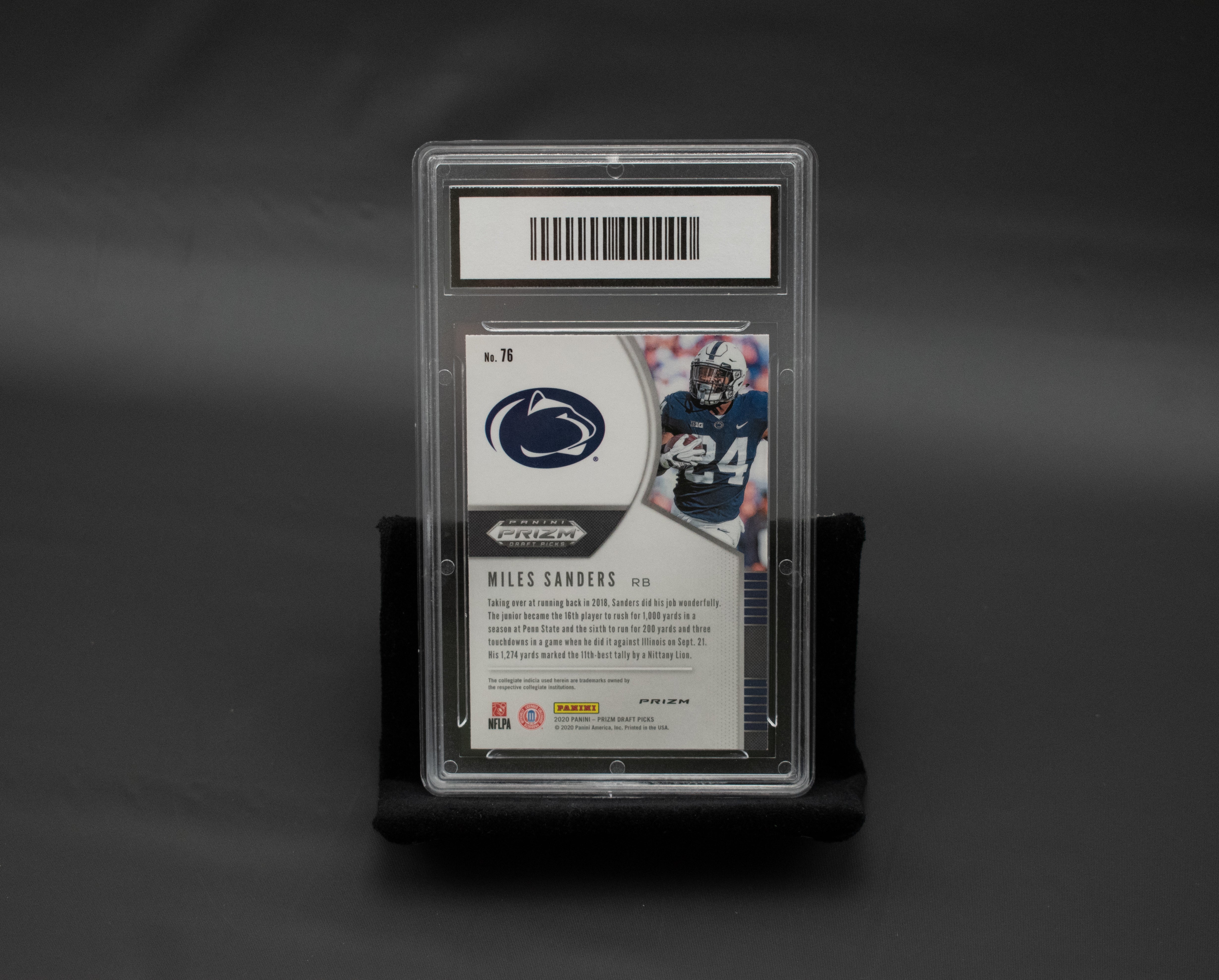 Miles Sanders #76 Purple Prizm 2020 Prizm Draft Picks Gem 10 Graded Football Card