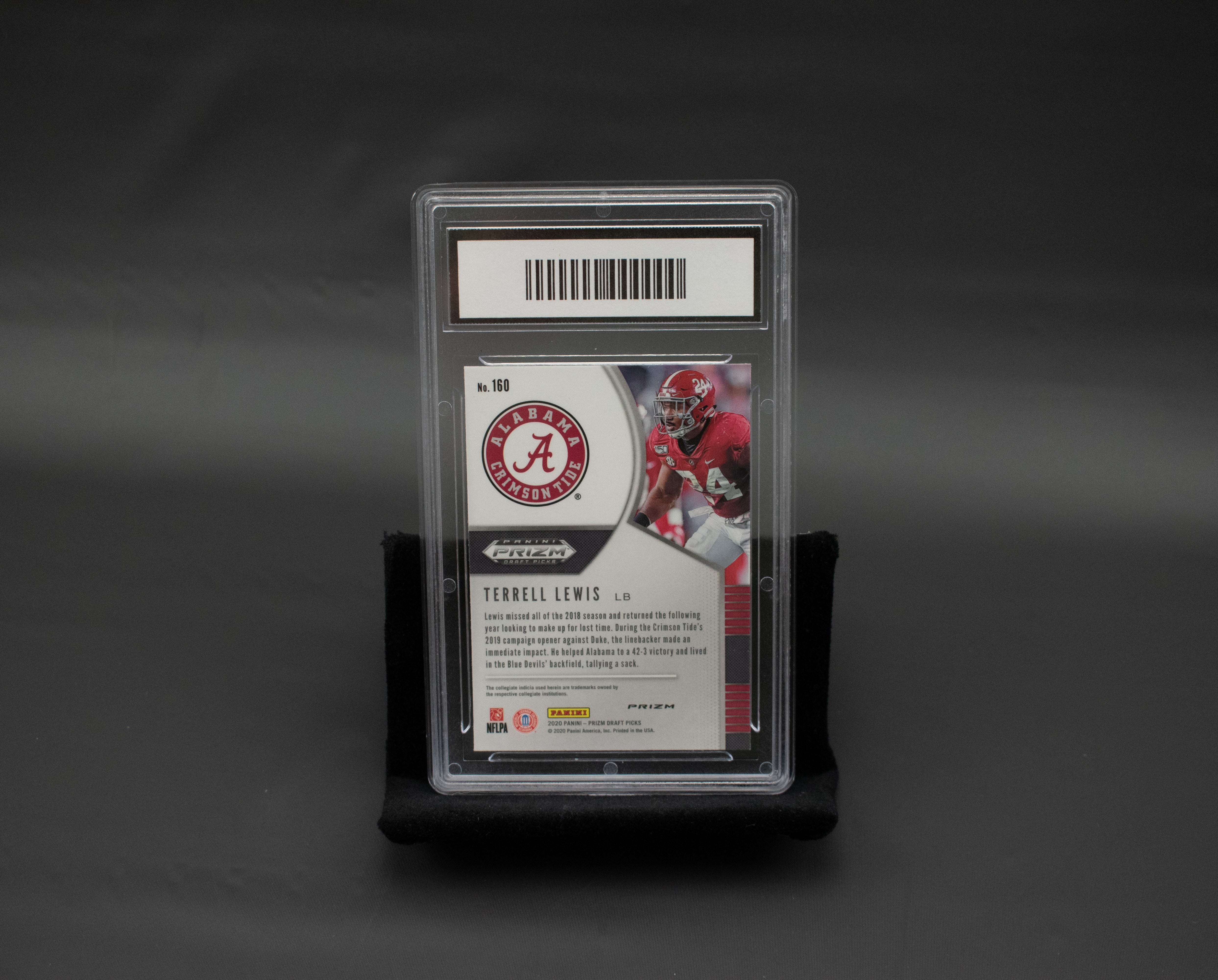 Terrell Lewis 160 Rookie Graded Gem 10 Prizm Draft Picks Football Card