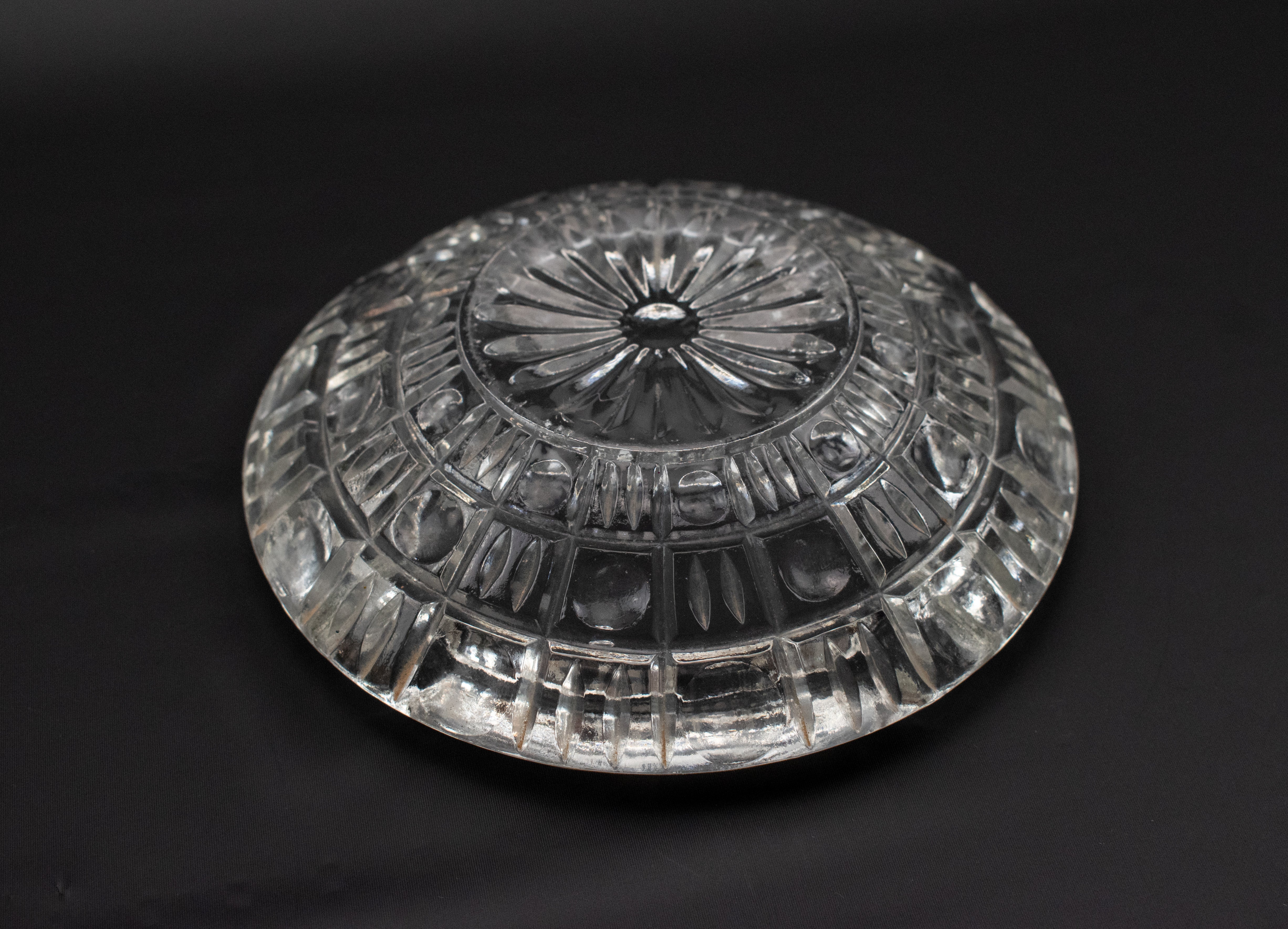 Crystal Clear Ashtray Used Small 6inch Vintage Made in GDR