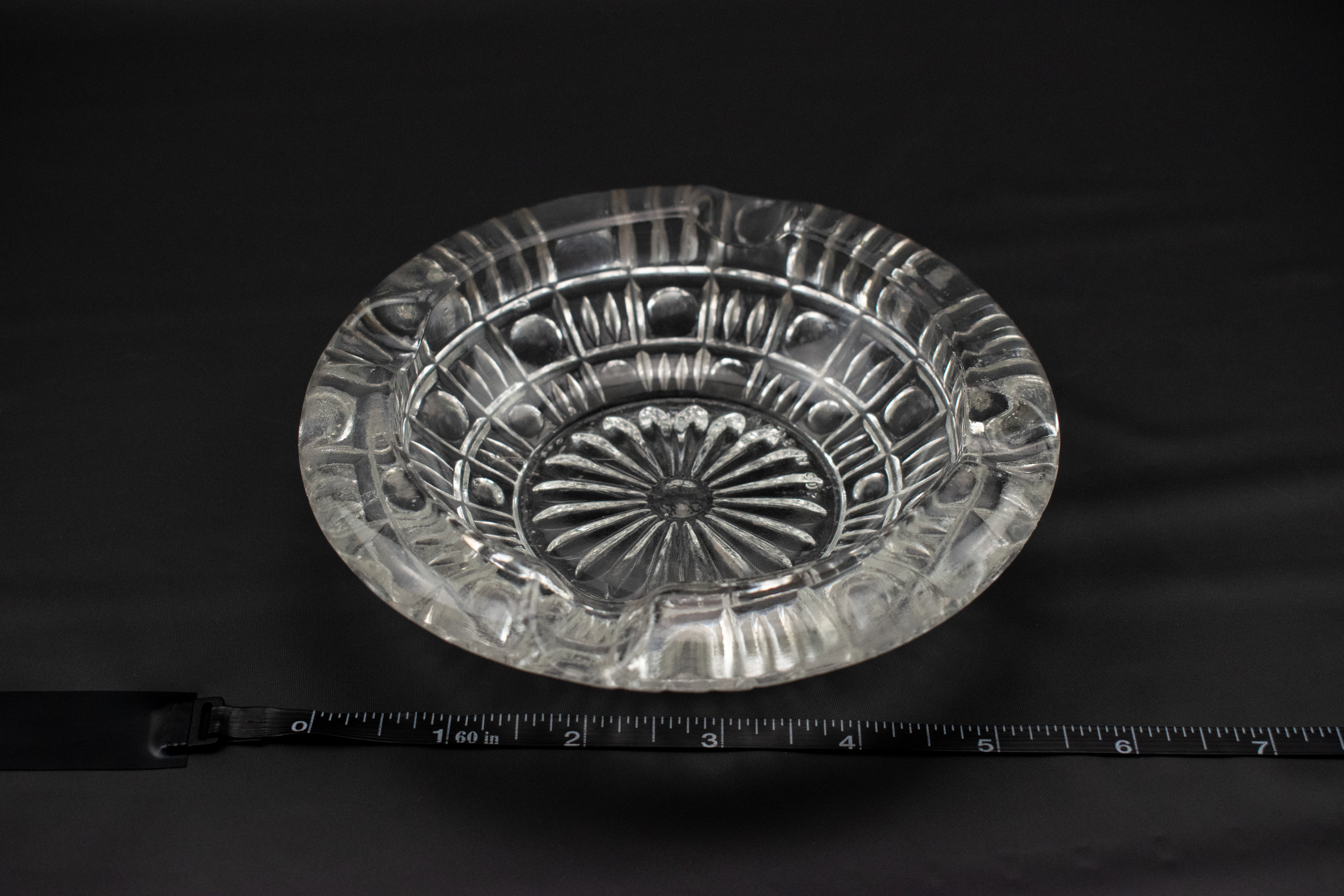 Crystal Clear Ashtray Used Small 6inch Vintage Made in GDR