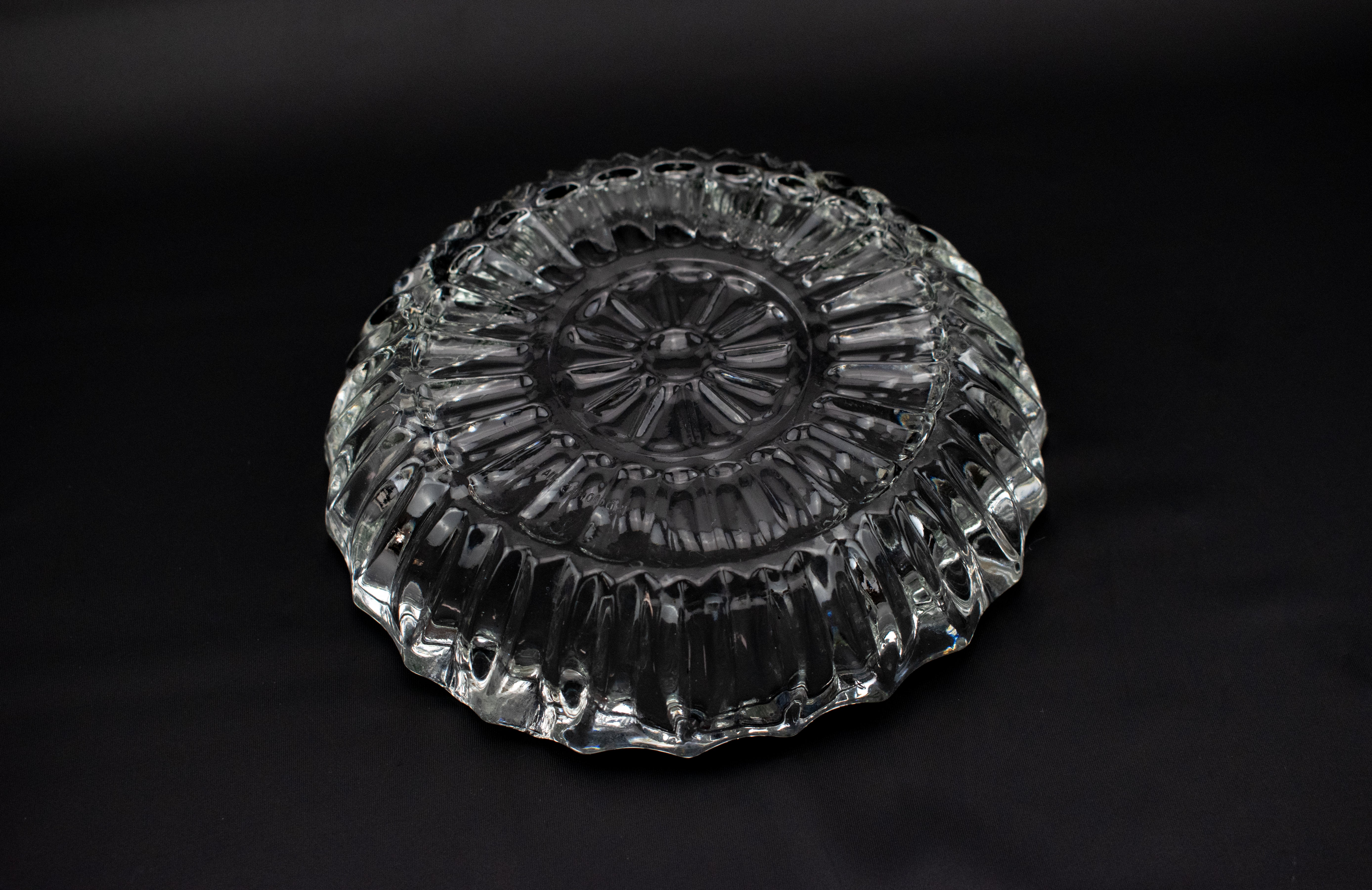 Ashtray Glass Clear Ash Bowl Smoking Used 5 Inch Circle Glass