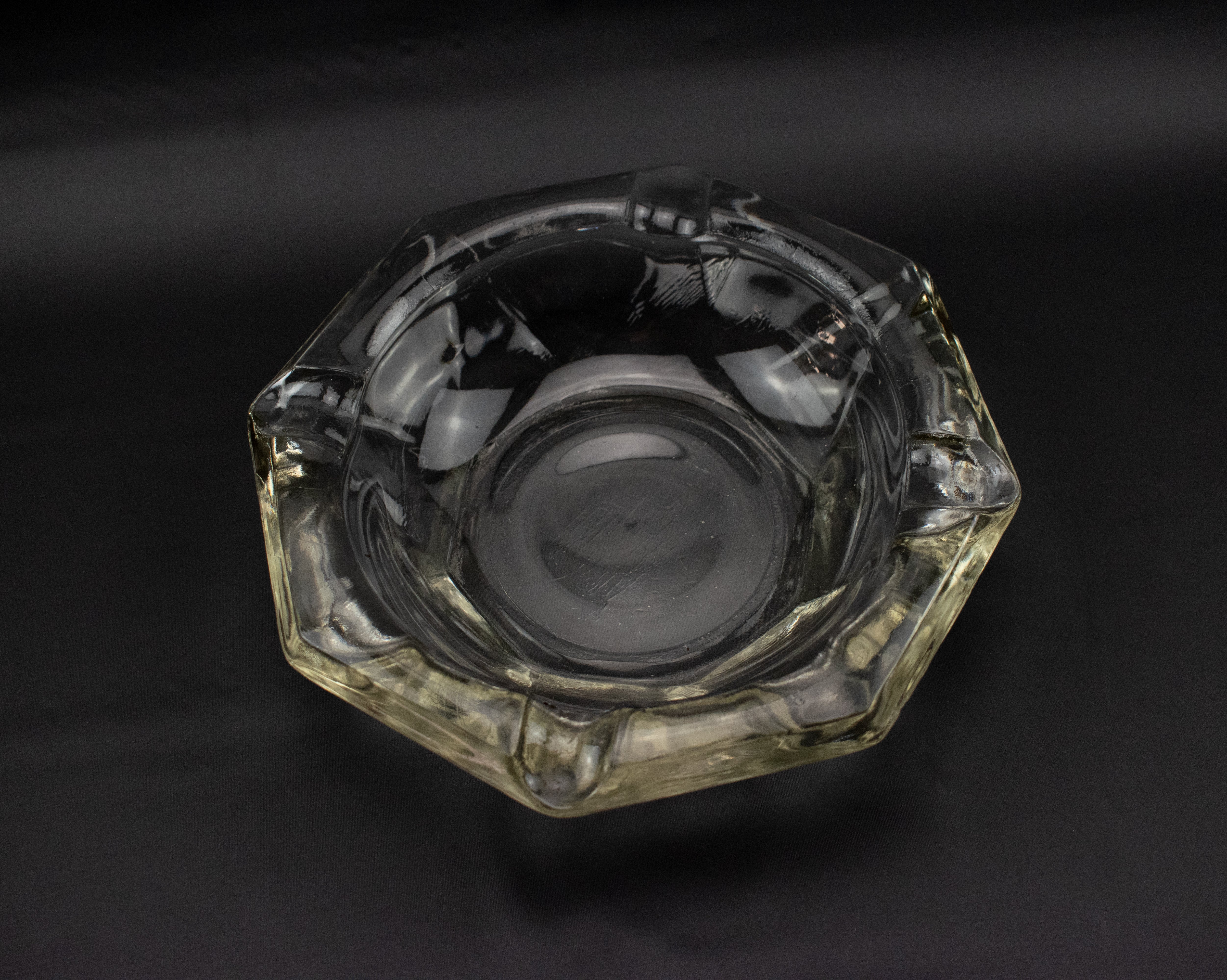 Ashtray Used Glass Vintage Ashtray 7 1/2 inch Large