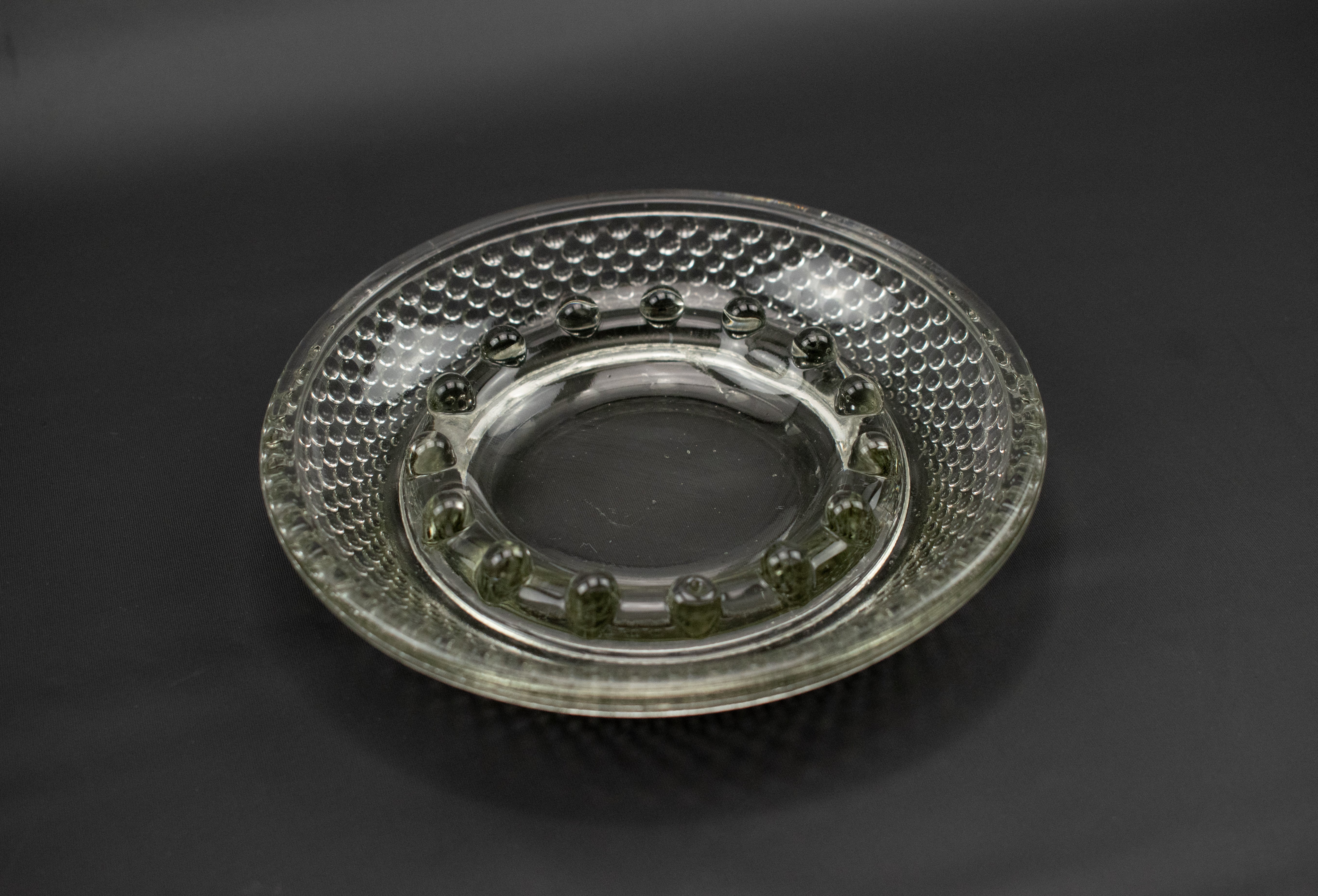 Clear Ashtray Used Vintage Glass Ashtray 4 inch