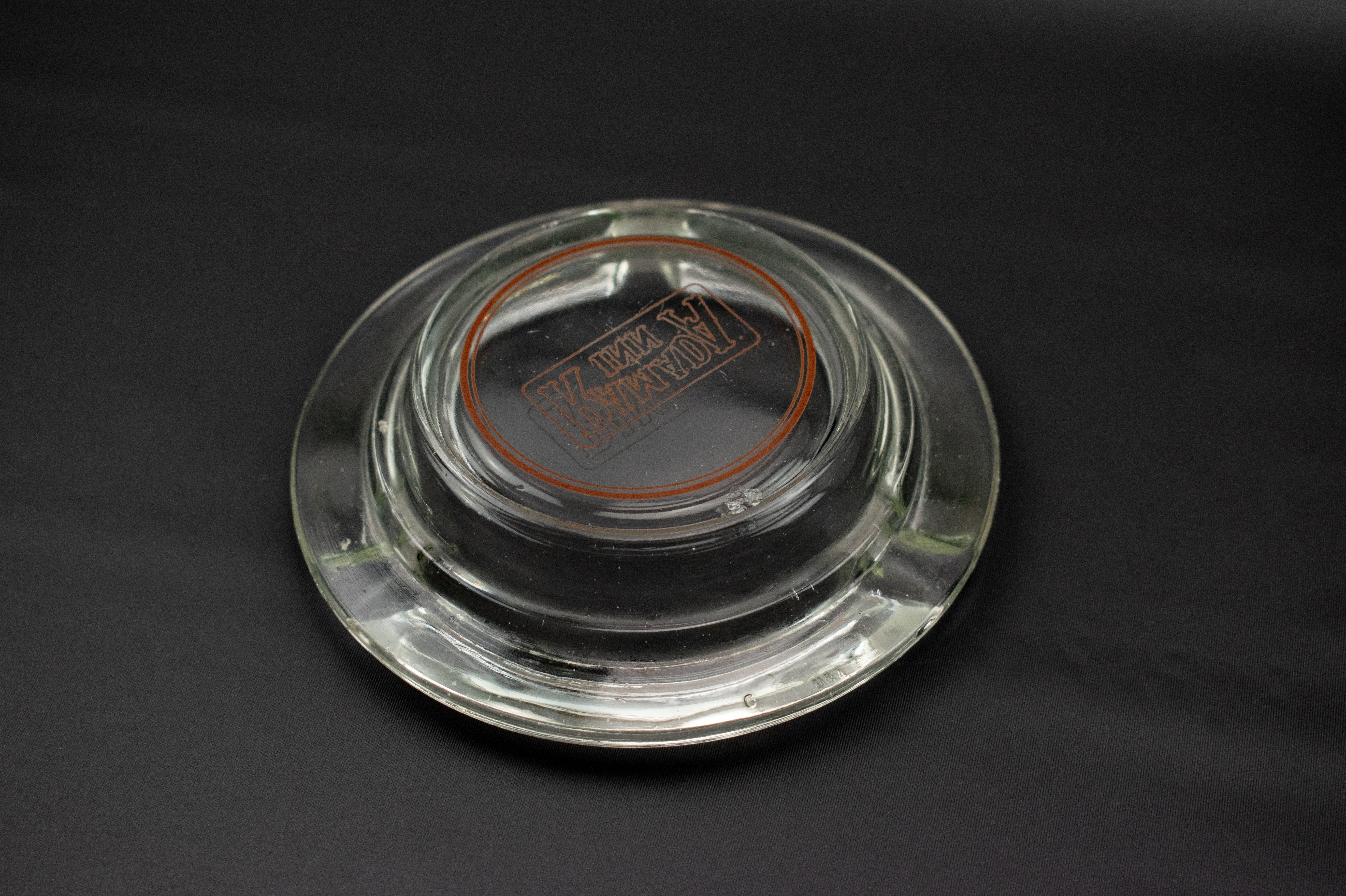 Ramada INN Vintage Ashtray Clear Glass 4 inch Used Hotel Bar Tobacco Ashtray
