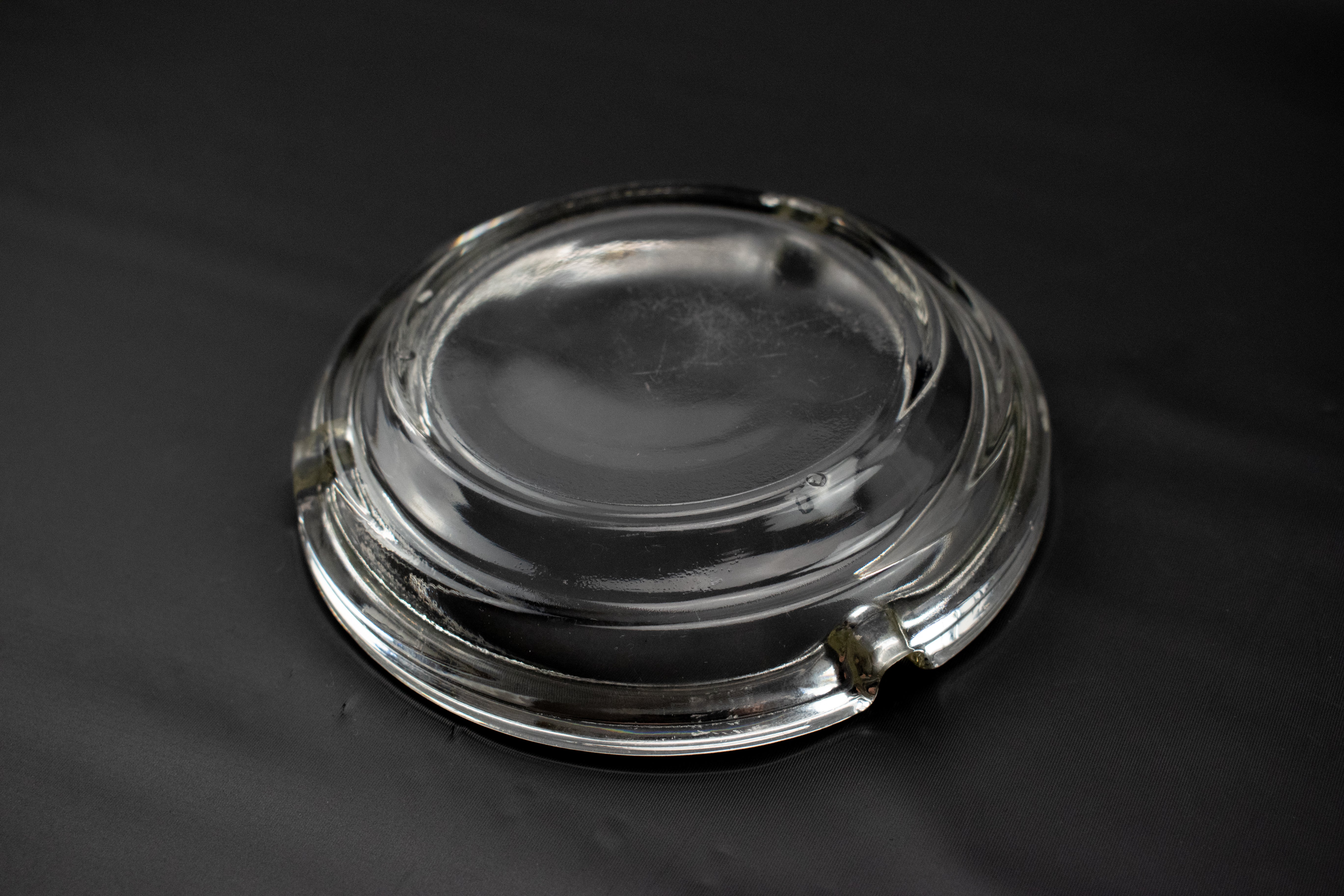 Ashtray Clear Glass Bowl Used 5 inch Clear Glass