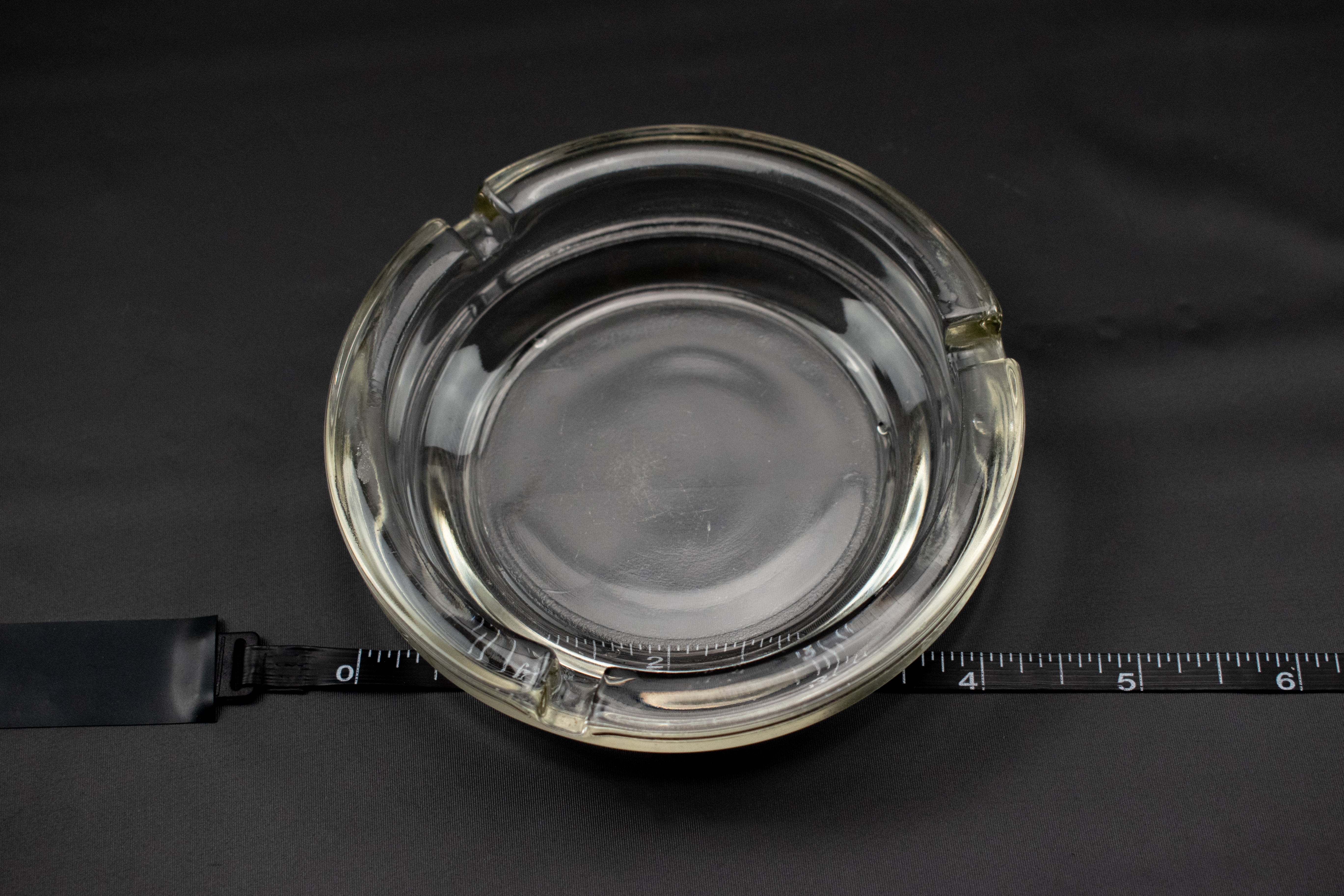 Ashtray Clear Glass Bowl Used 5 inch Clear Glass