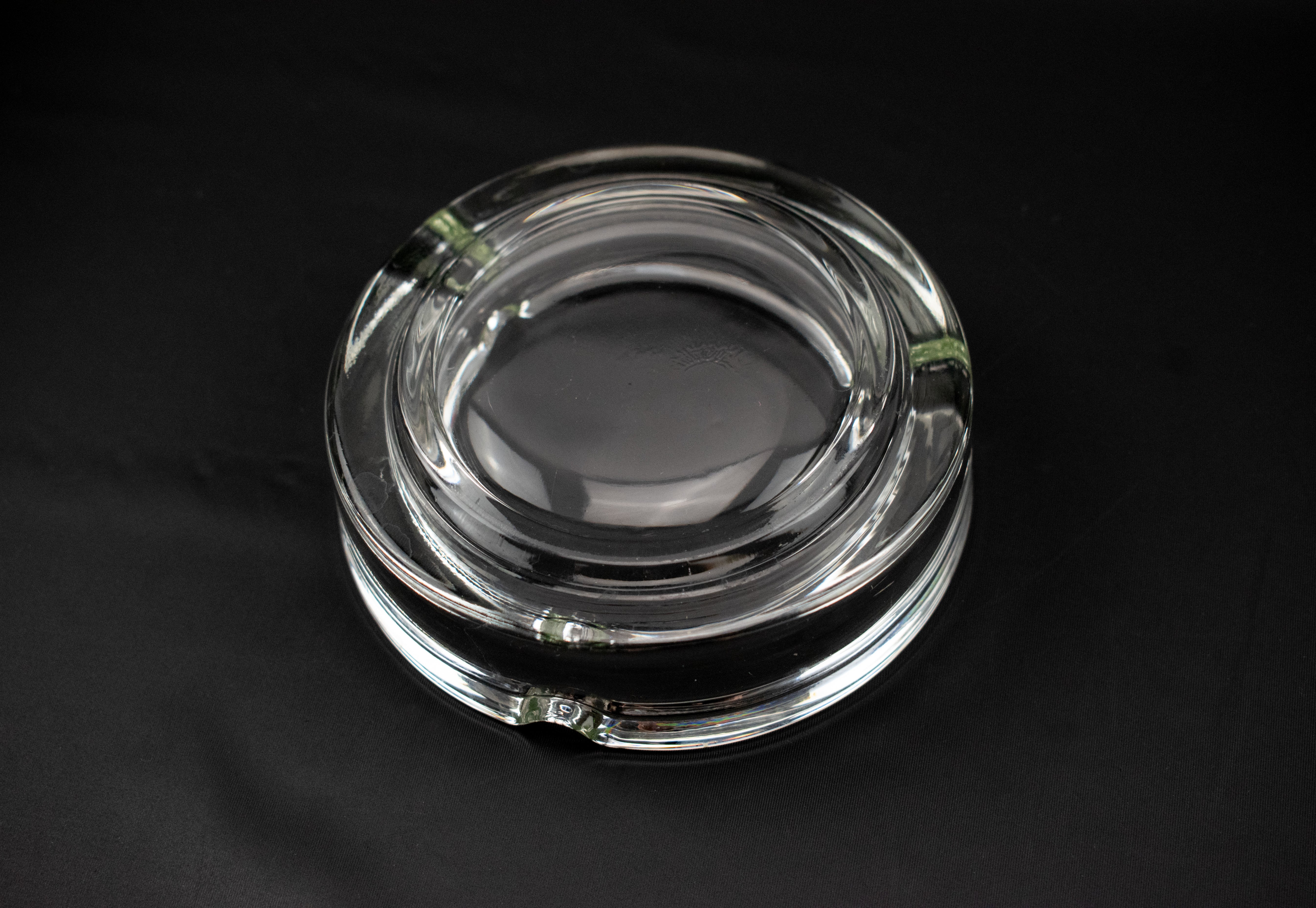 Vintage Ashtray Clear Glass used Ashtray 4 inch