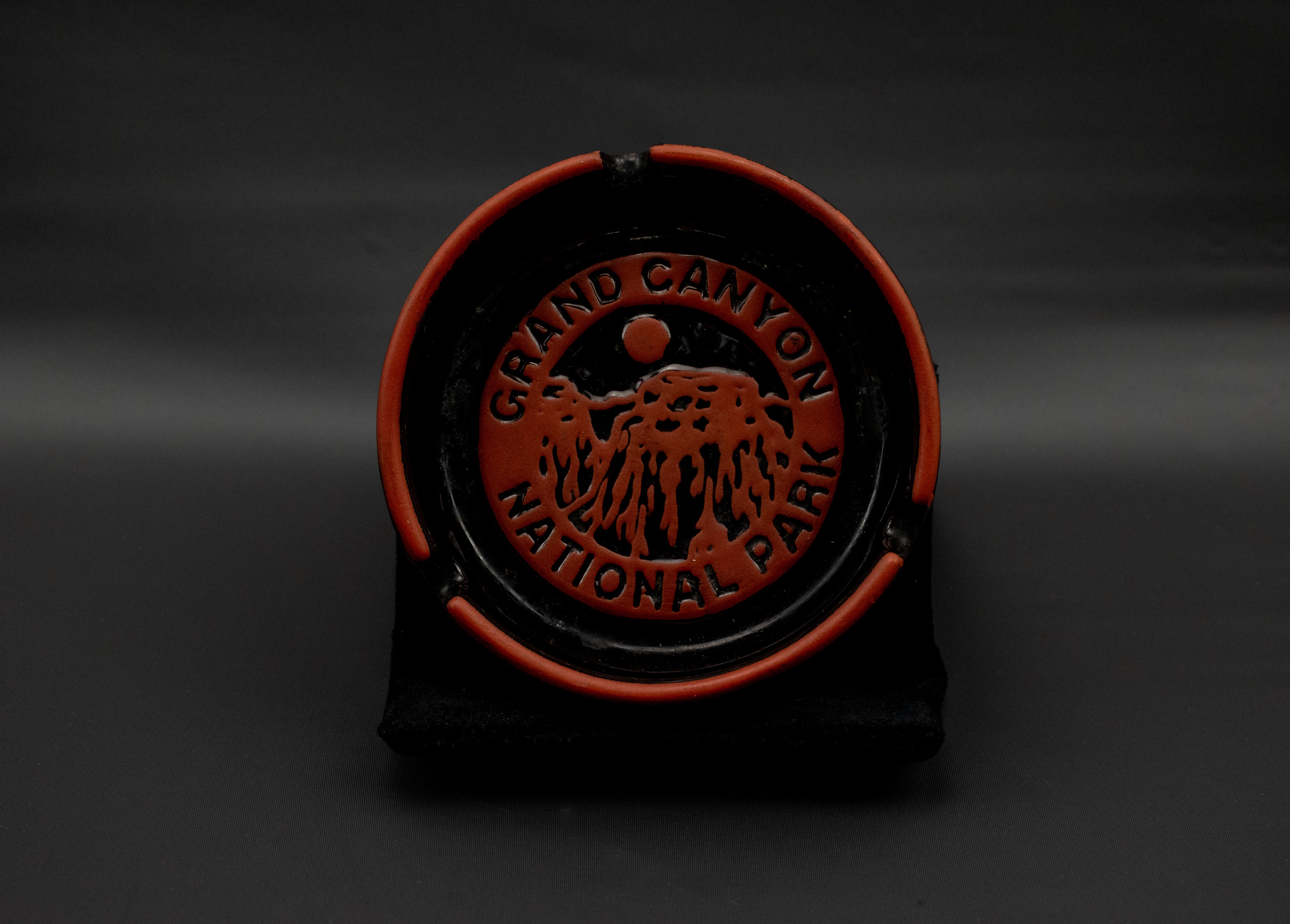 Grand Canyon National Park Ashtray Used 4 Inch Souvenir Brown Black