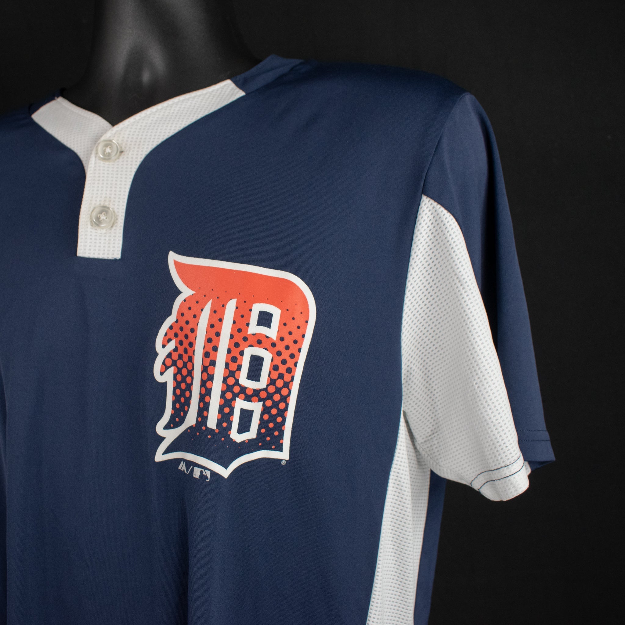 Detroit Tigers Spring Training Luzietti 10 Majestic Cool Base Medium MLB Baseball Jersey