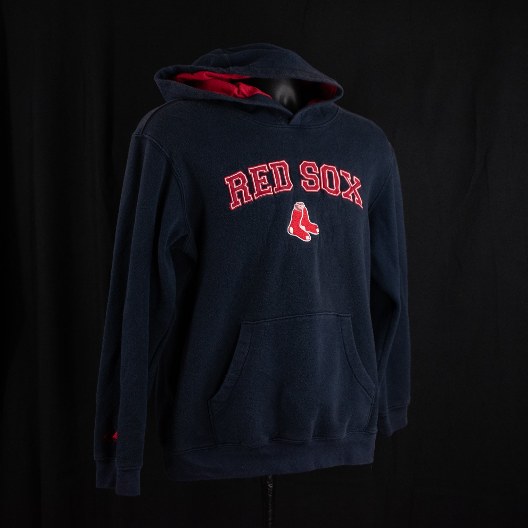 Majestic Blue Pullover Sweatshirt Hoodie Boston Red Sox MLB Small