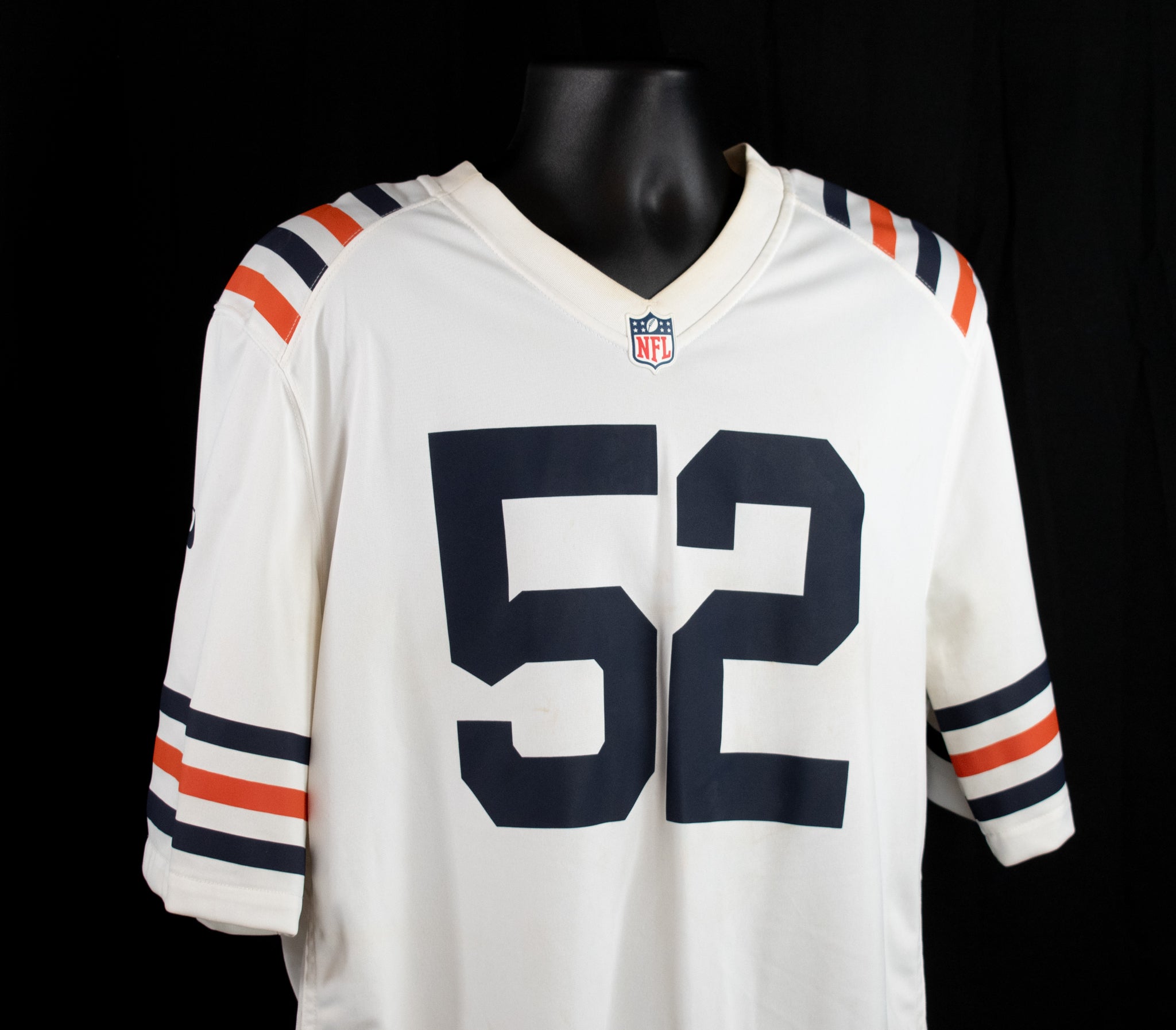Chicago Bears On Field Nike White Jersey Khalil Mack 52 NFL Football Large