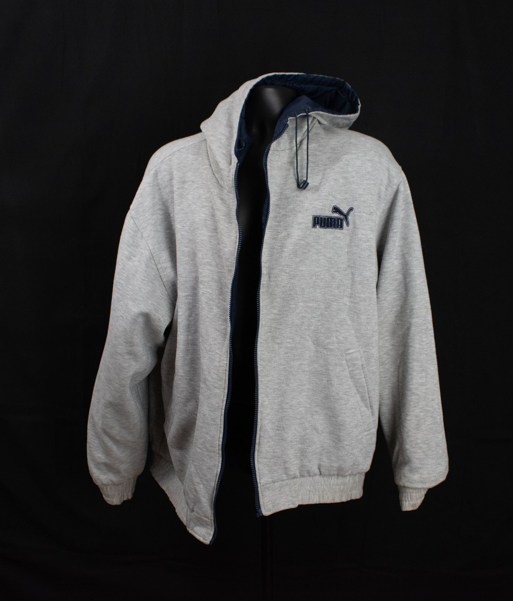 New York Yankees Puma Winter Jacket Reversal Adult X-Large Mens Hooded Coat