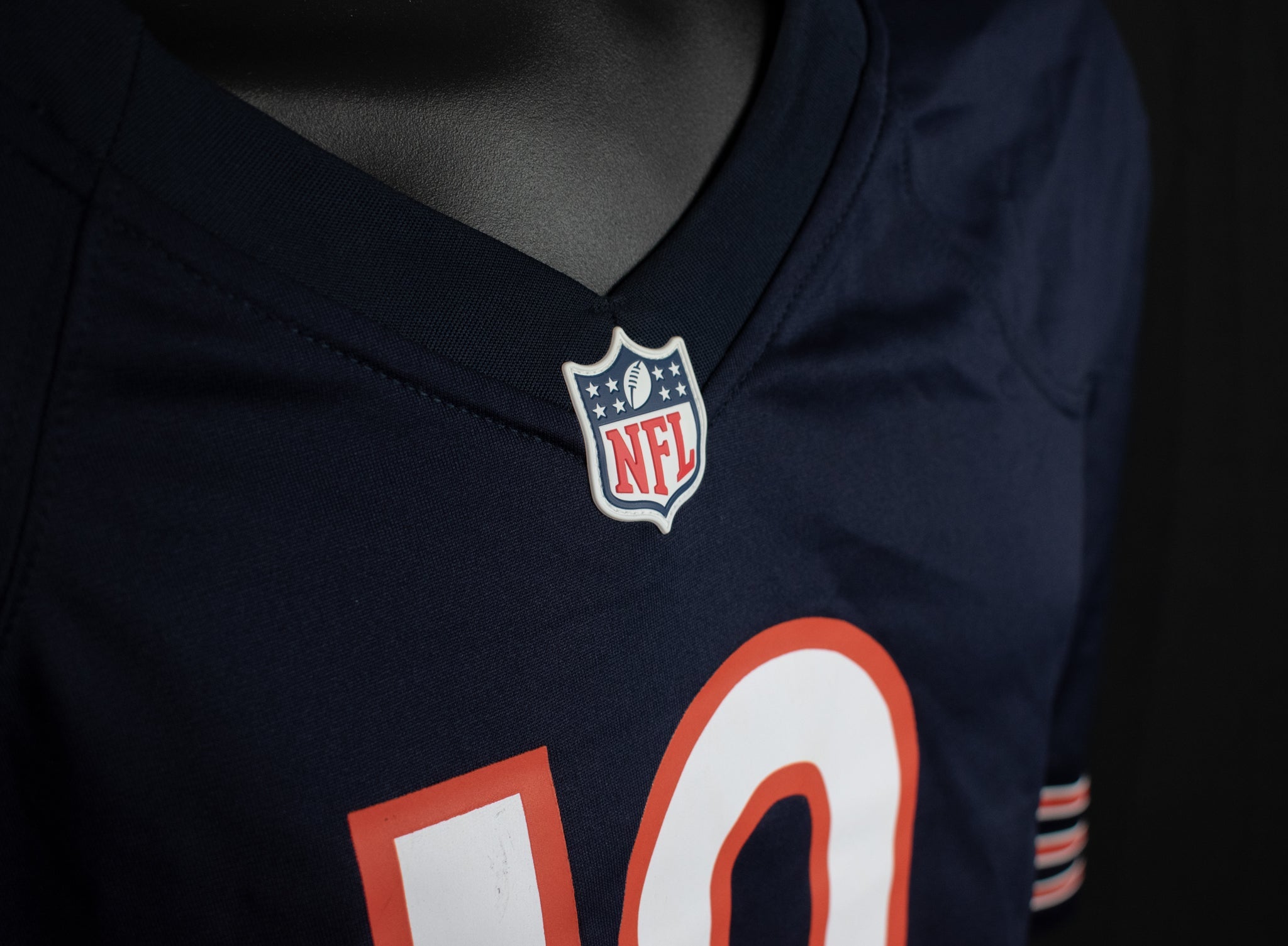 Chicago Bears Jersey Blue Nike On Field X-Large Adult NFL Jersey Mitch Trubisky #10 QB
