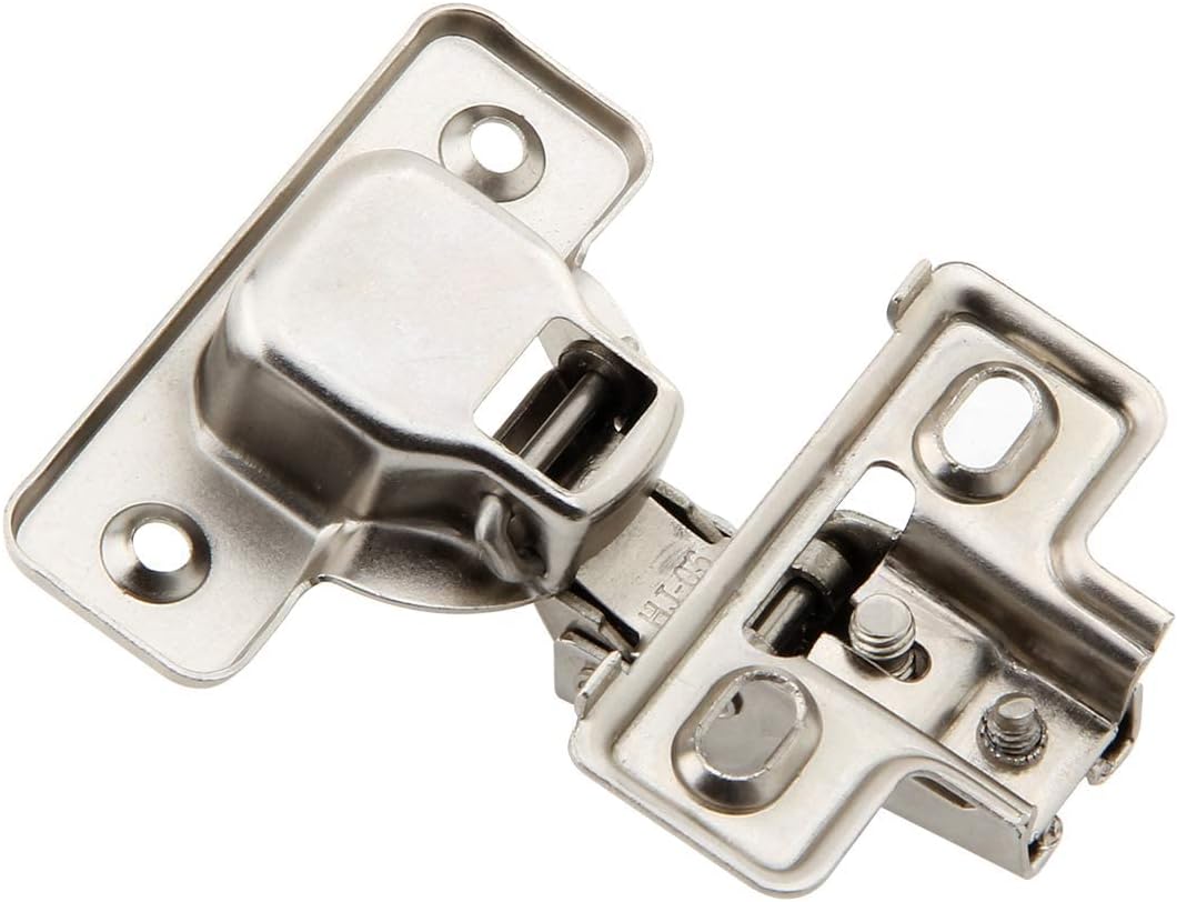 Nickel Overlay Self Closing Compact Concealed Hinge For Framed Cabinet Hinges (6 Pack)