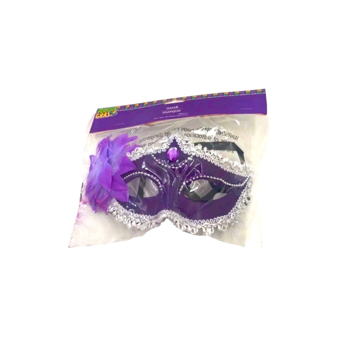 Mardi Gras Mask Purple Cos Play Dress Up Female Face Cover Eye Cover Mask NEW
