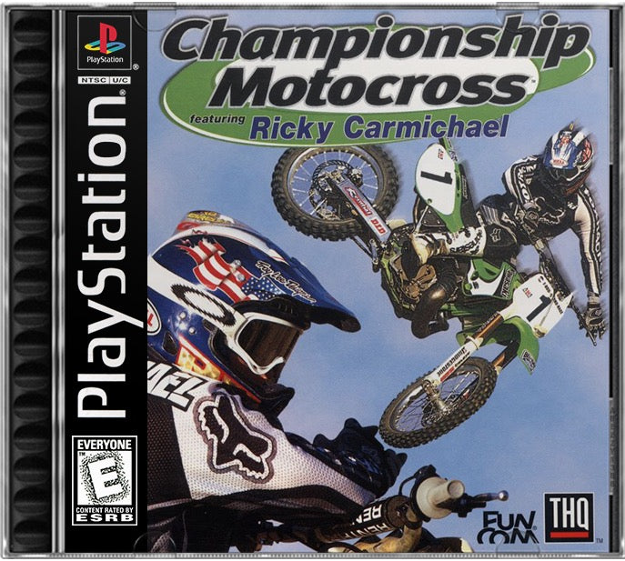 Championship Motocross featuring Ricky Carmichael PS1 Sony Playstation 1 Used Video Game