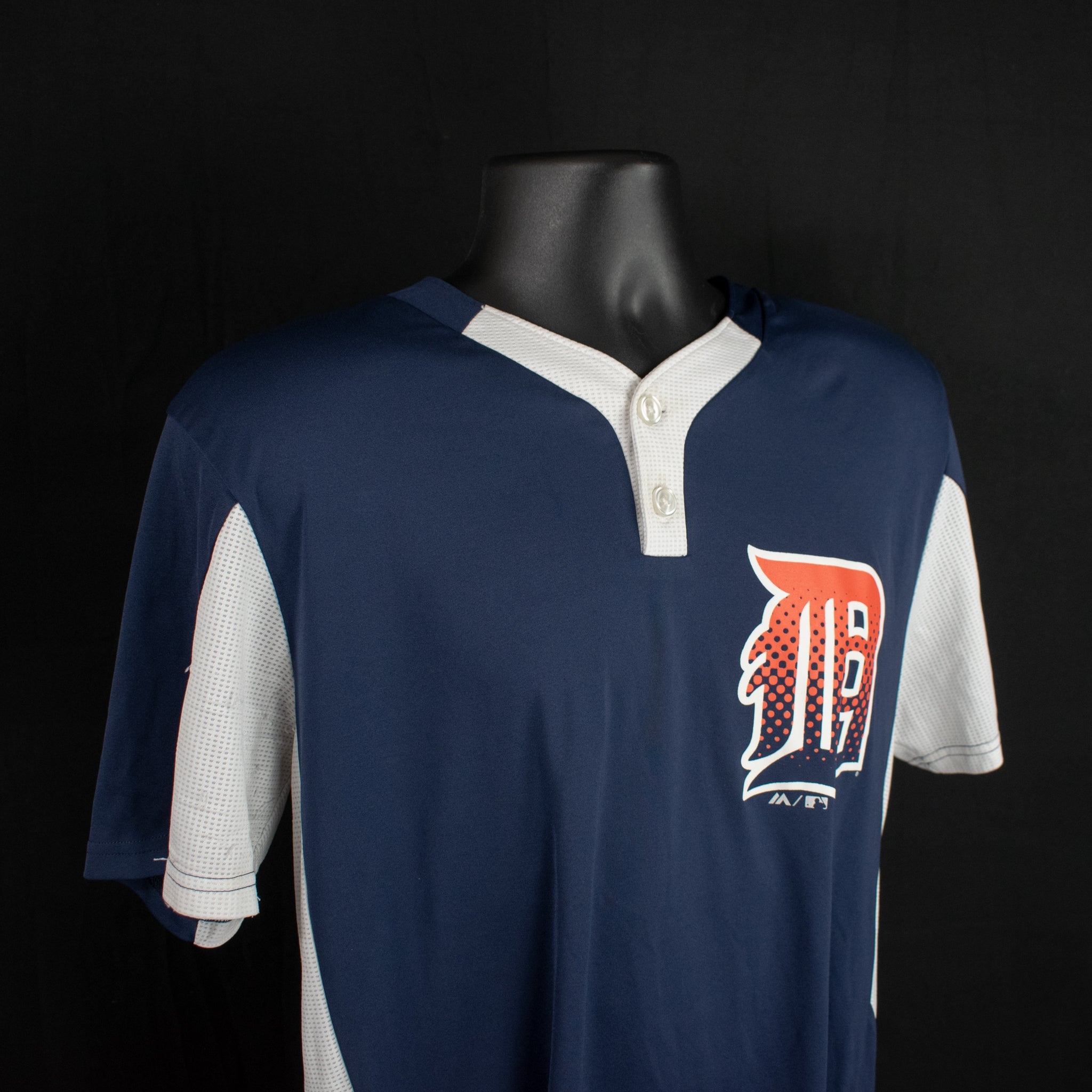 Detroit Tigers Spring Training Luzietti 10 Majestic Cool Base Medium MLB Baseball Jersey