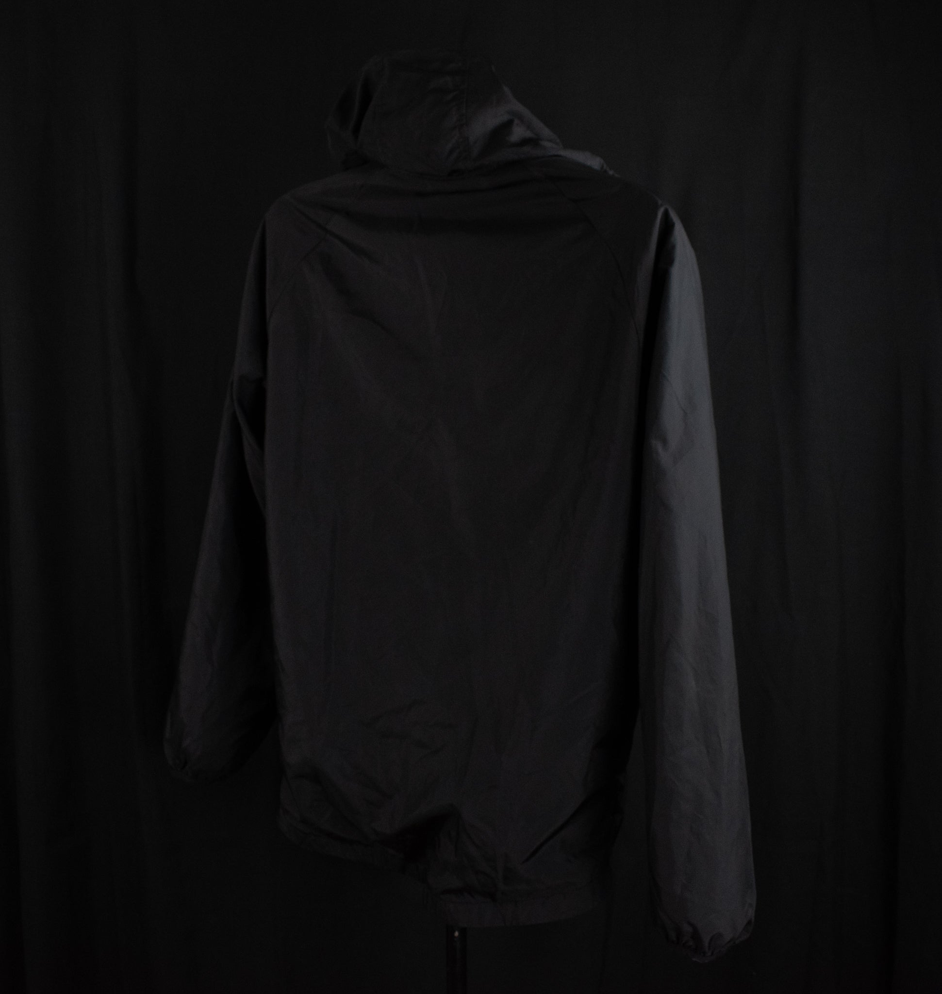 Russell Mens Sweatshirt Black Hoodie Windbreaker Zip Up Fitness Jacket Medium