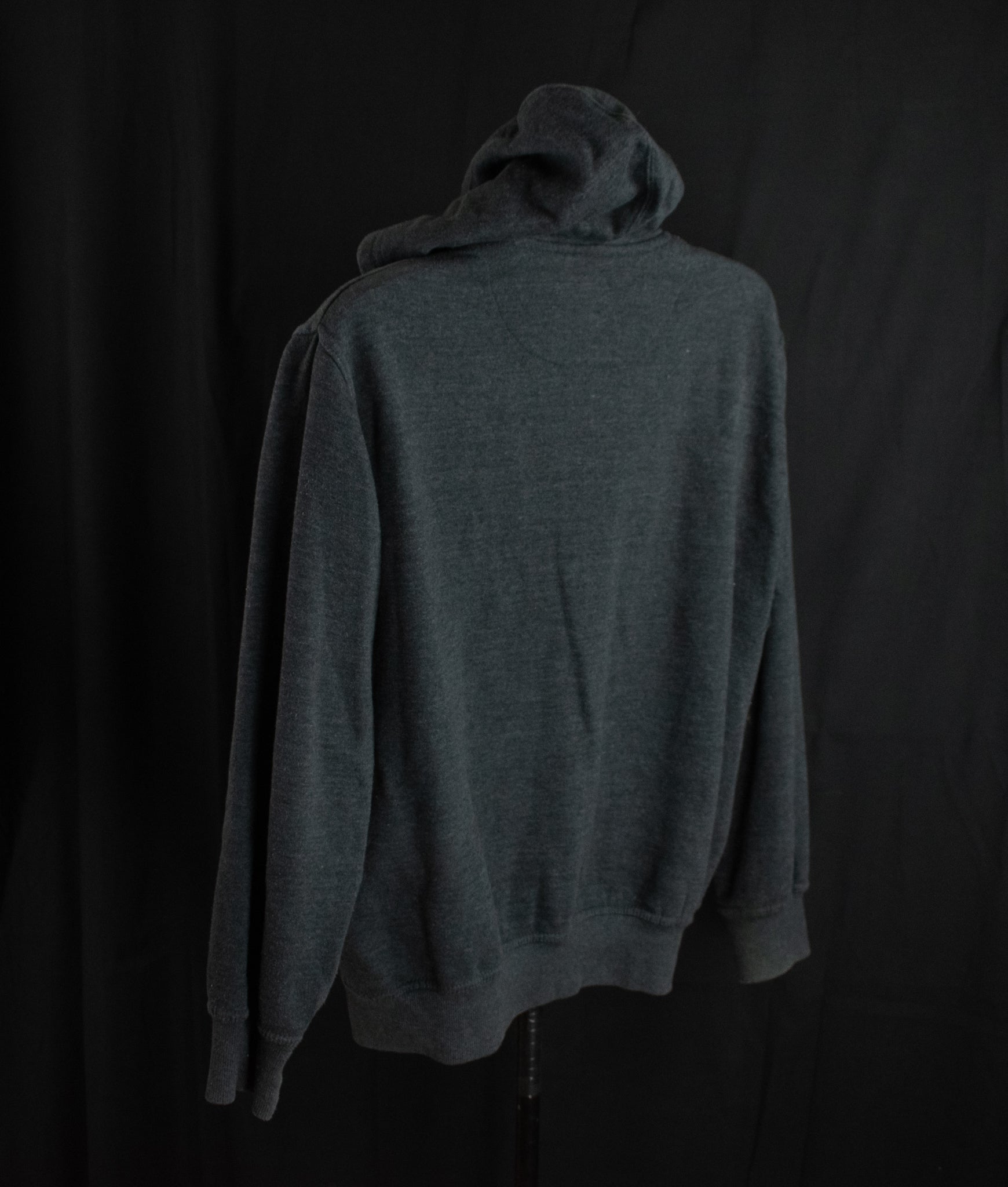 Chicago Black Hawks Large Sweatshirt Mens Hoodie Zip Up NHL Grey Red Used