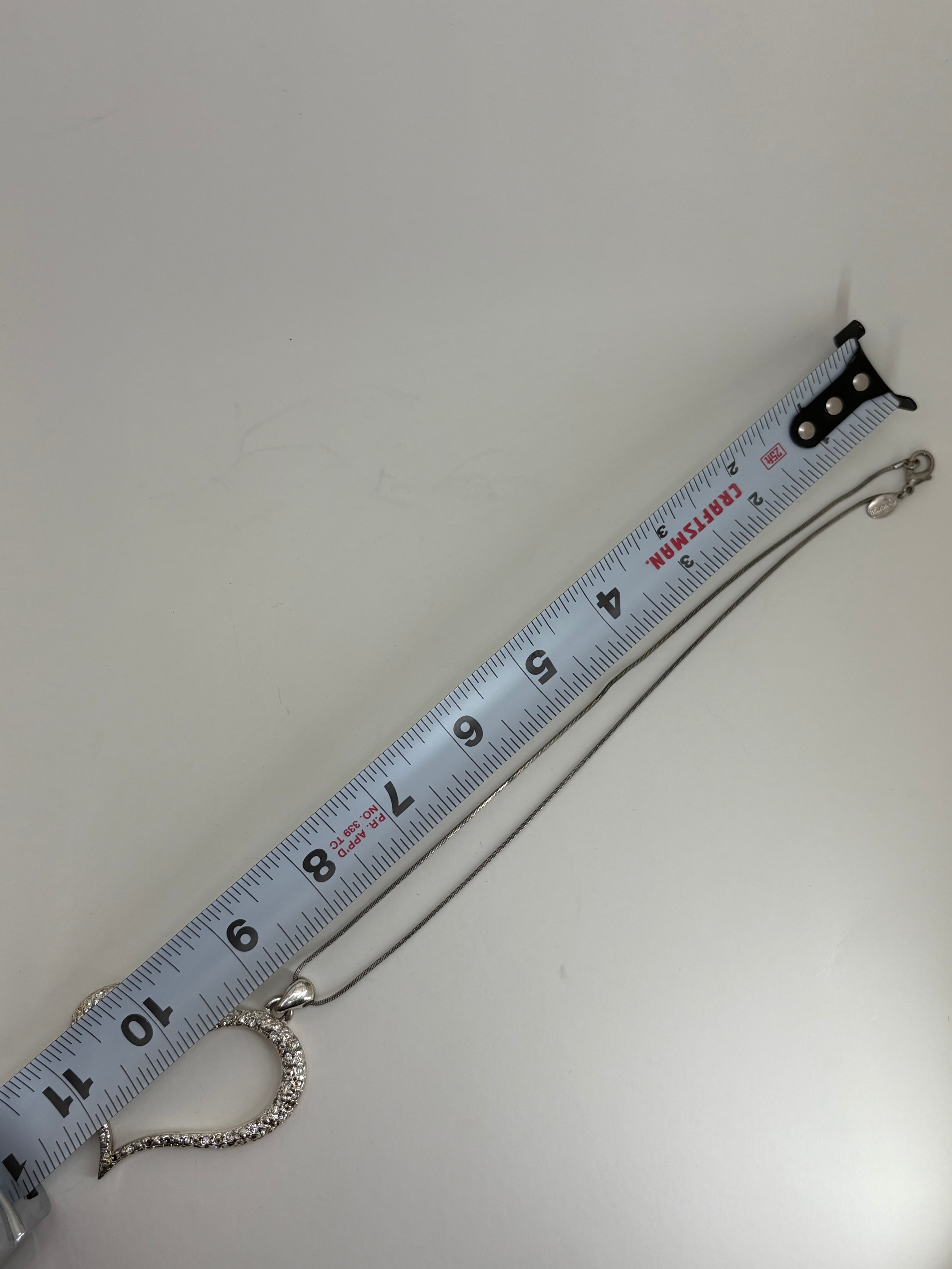 Retro Y-2k Style Necklace with Heart Pendant 11"