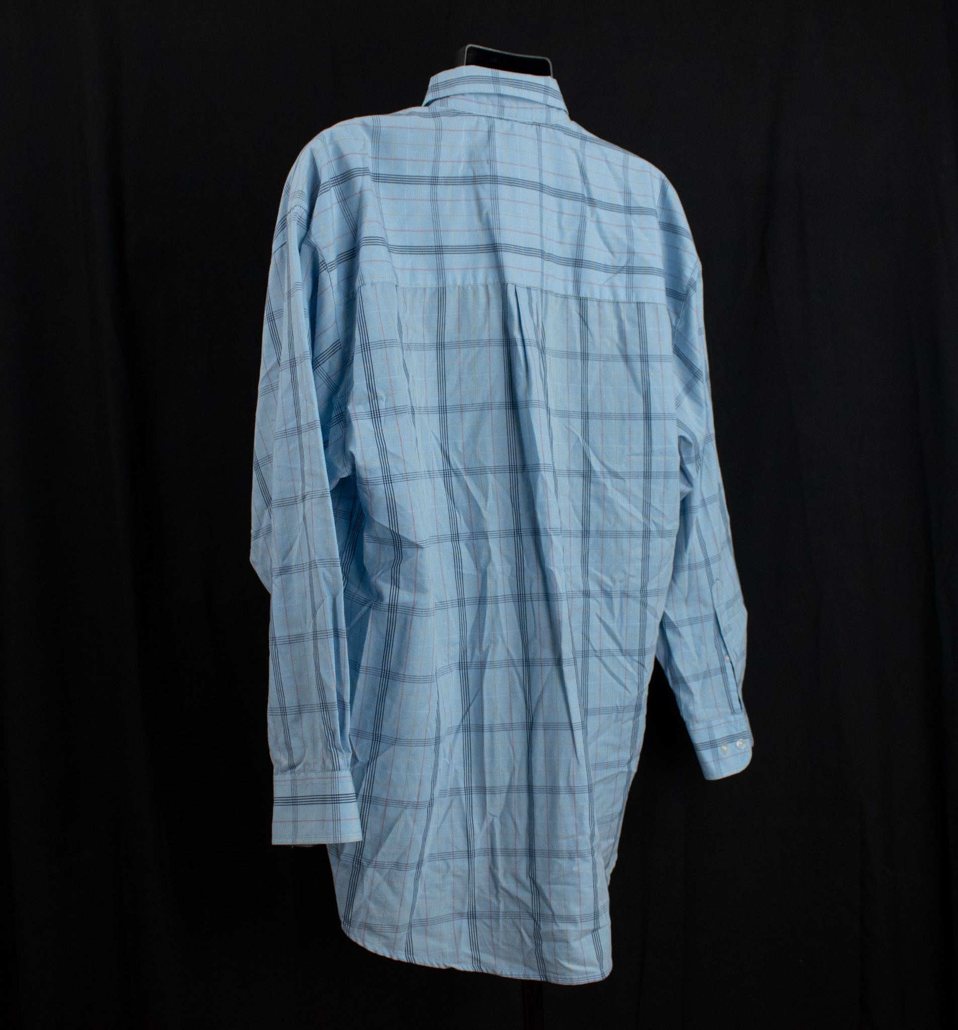 Starr Western Wear X-Large Men Long Sleeve Button Up Collar Blue Shirt Adult Western Dress Up XL