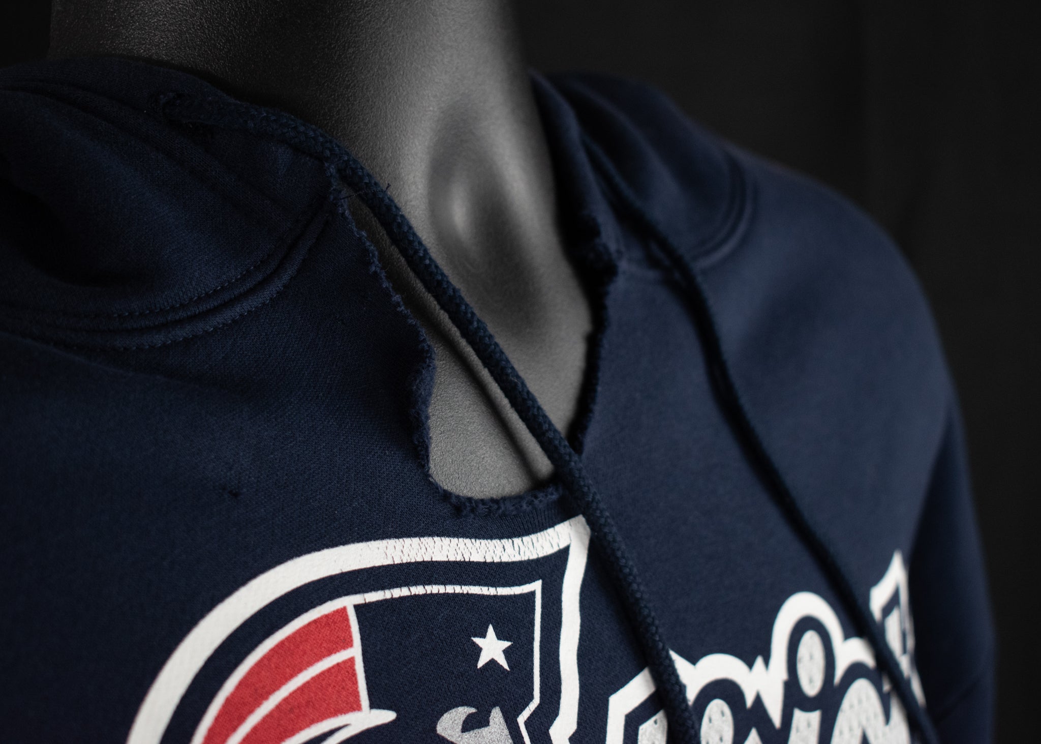 Large Patriots Hoodie Large Zipup Mens Blue New England Patriots Sweatshirt NFL Football Branded