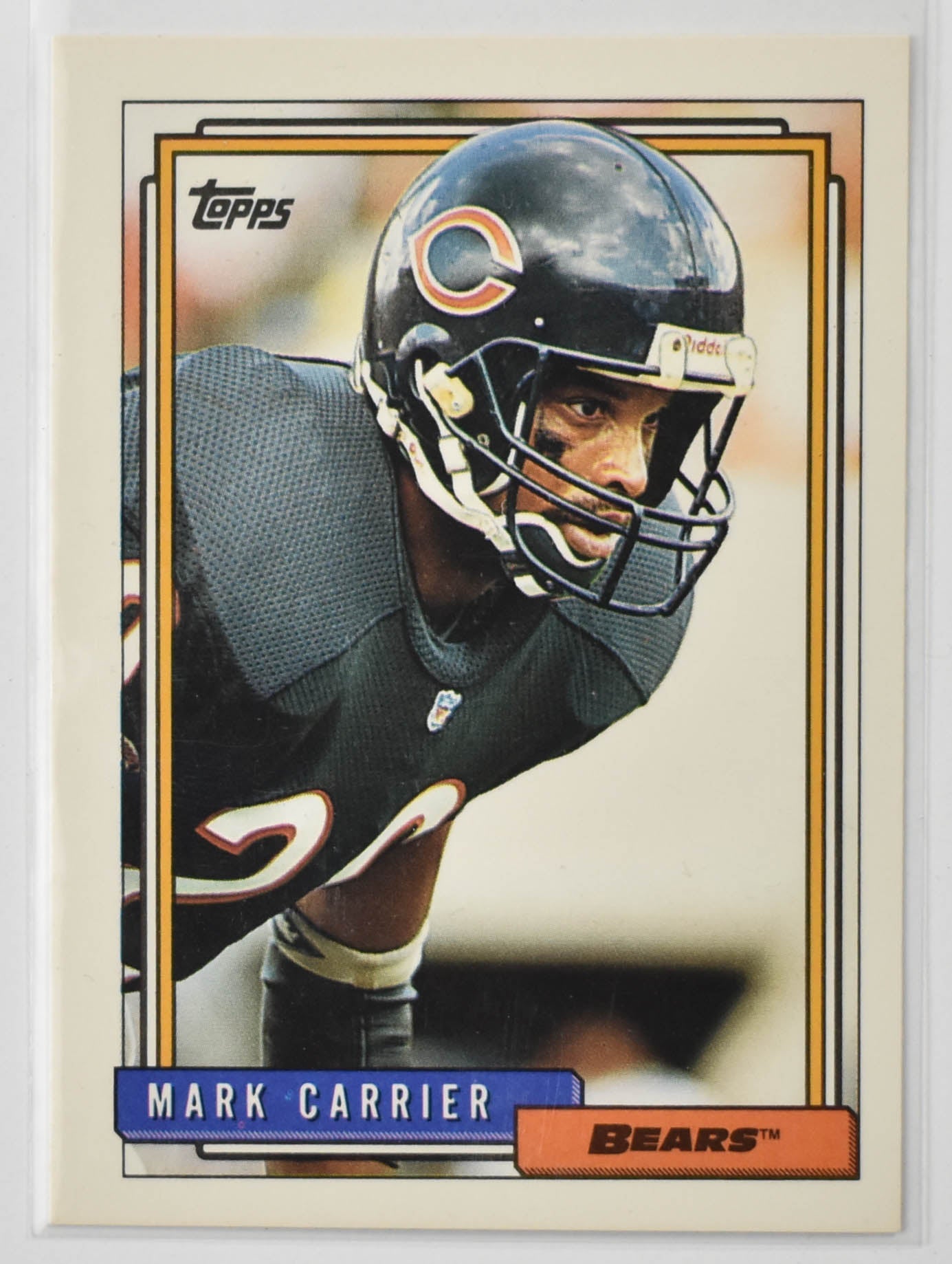 Mark Carrier Chicago Bears Topps 43 1992 Card