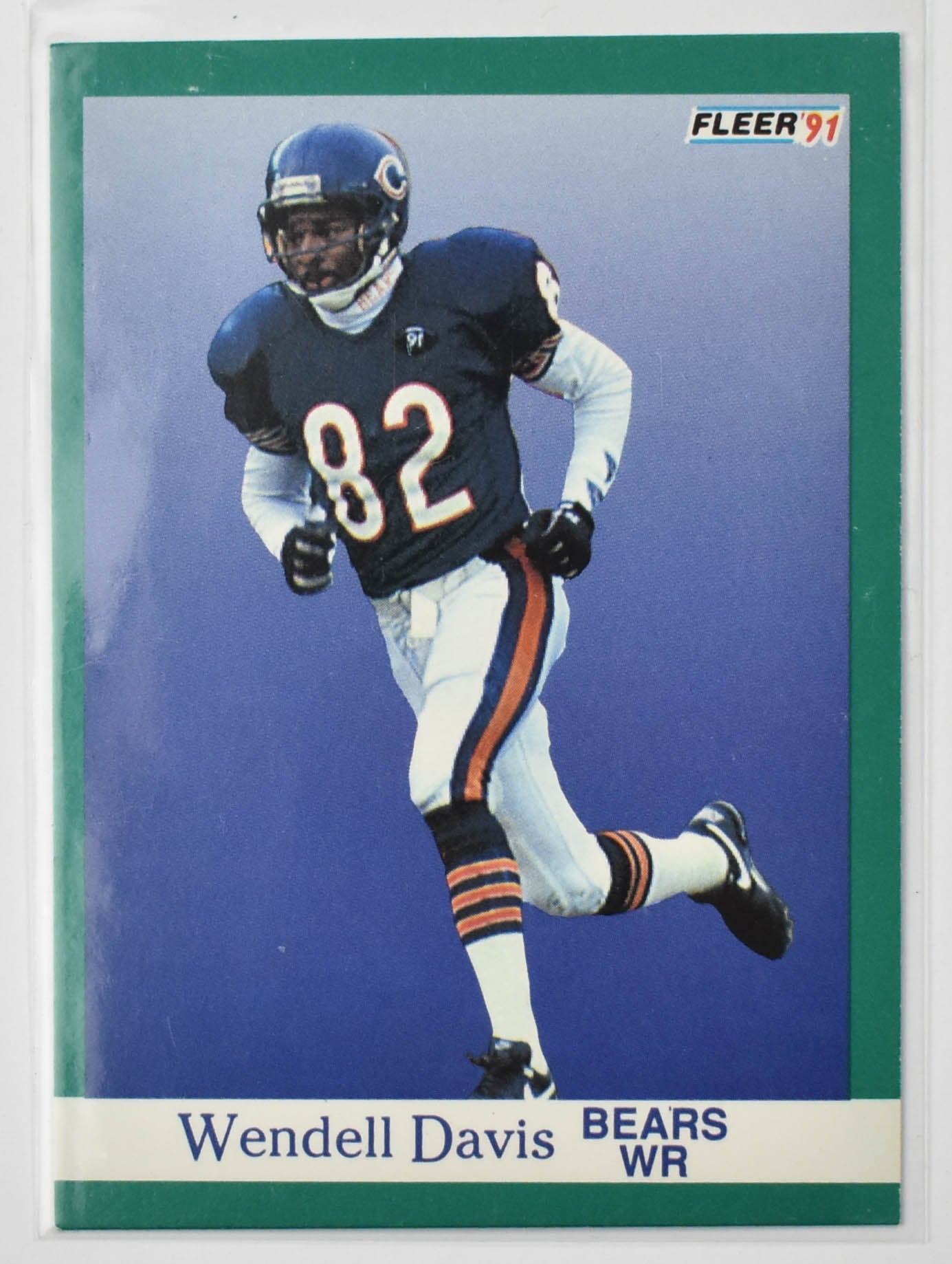 Wendell Davis Fleer 1991 Chicago Bears