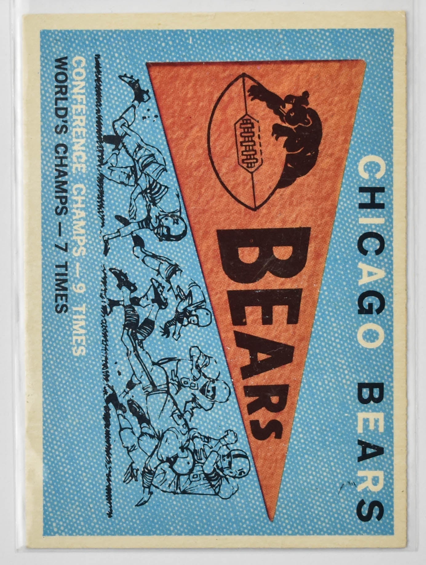 Chicago Bears Worlds Champs 7 Times Football Card