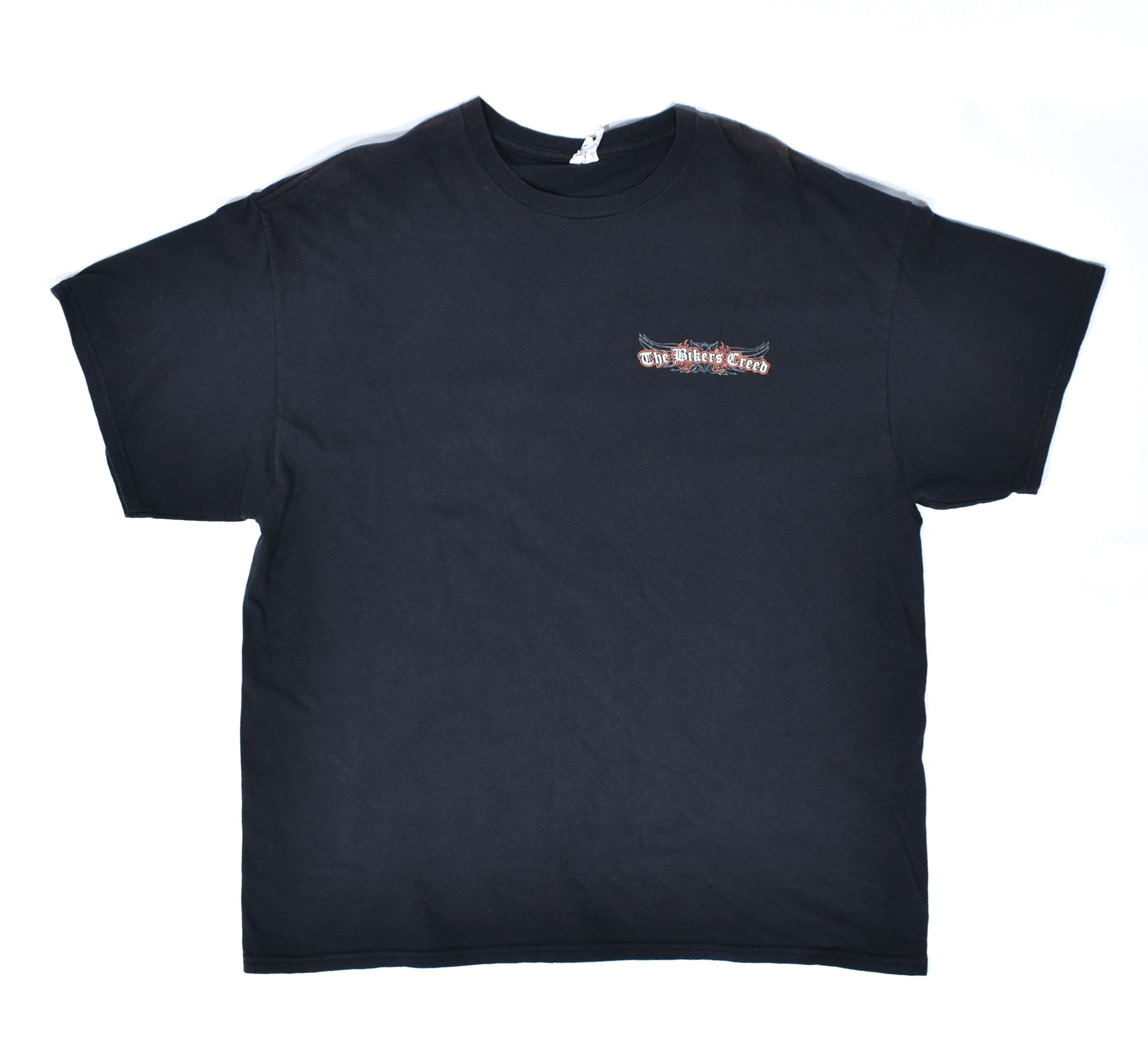 The Bikers Creed Motorcycle Mens T-Shirt Black Short Sleeve Used Adult 2XL