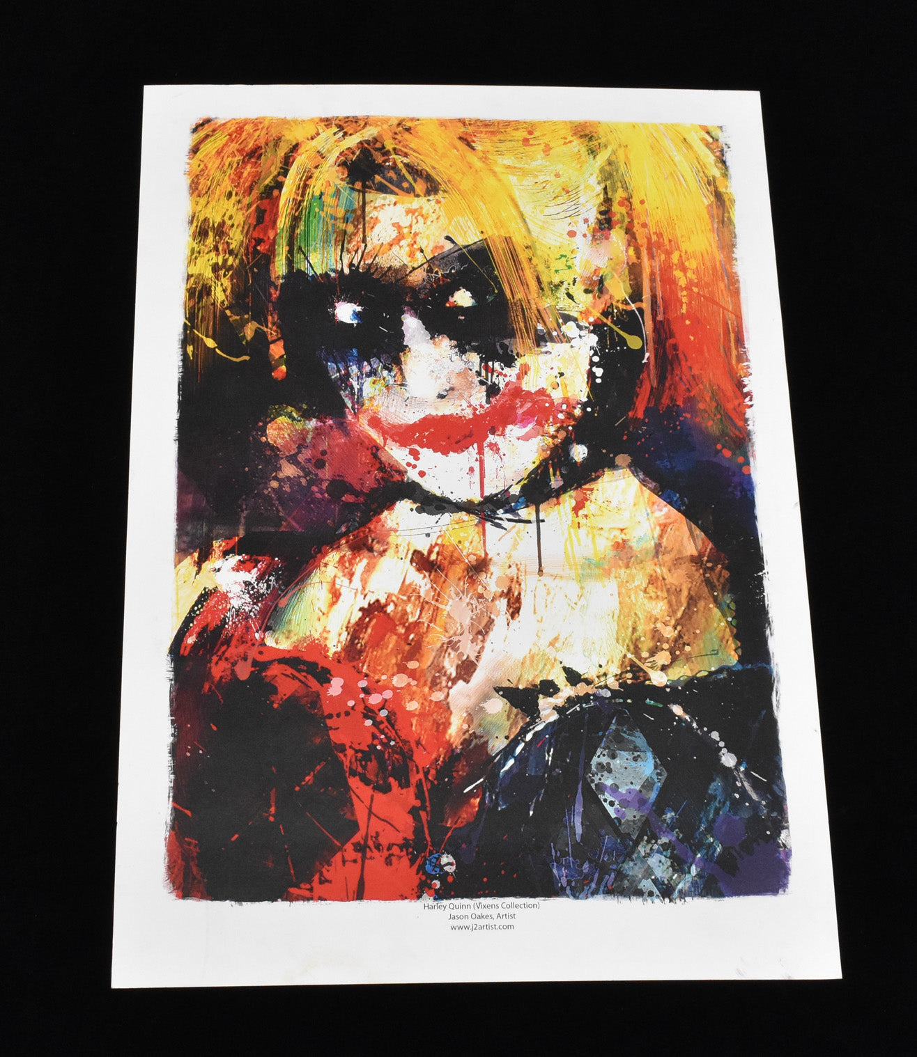 Harley Quinn Painting Artwork Authentic Print Vixens Collection Jason Oakes