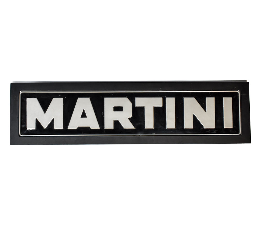 Martini Bar Sign Large Metal Used Sign 36 x 9 1/2 Black Grey