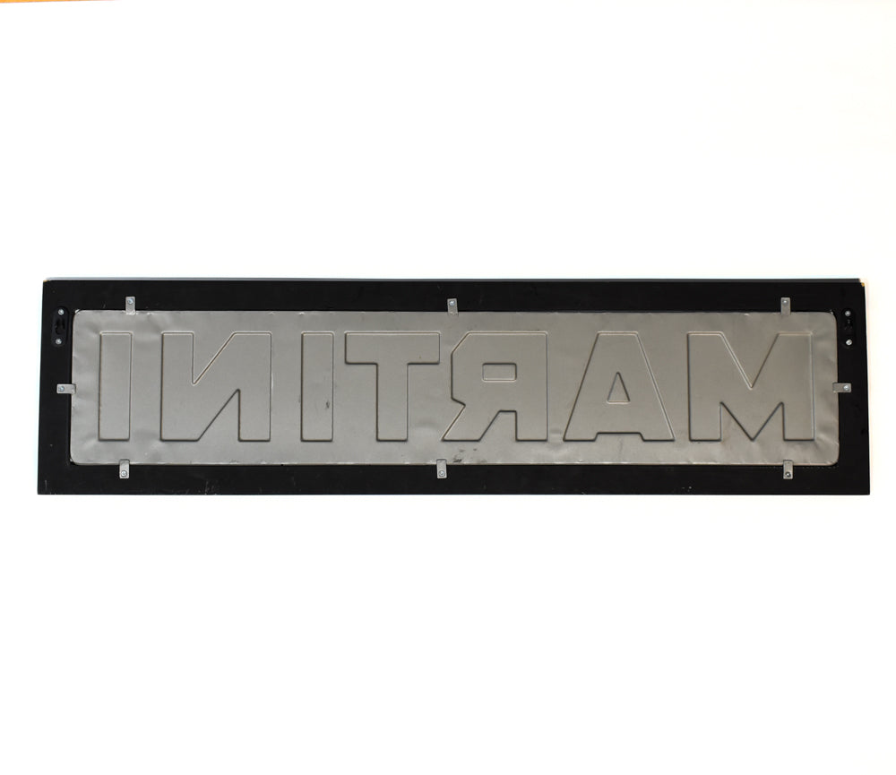 Martini Bar Sign Large Metal Used Sign 36 x 9 1/2 Black Grey
