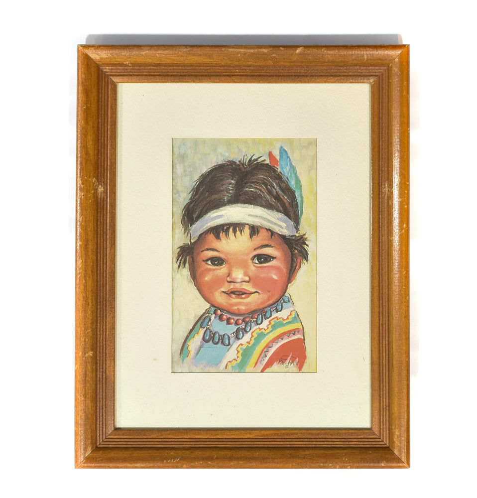 Billy Coyote Montague Artwork Framed 11 x 14 Western Native American