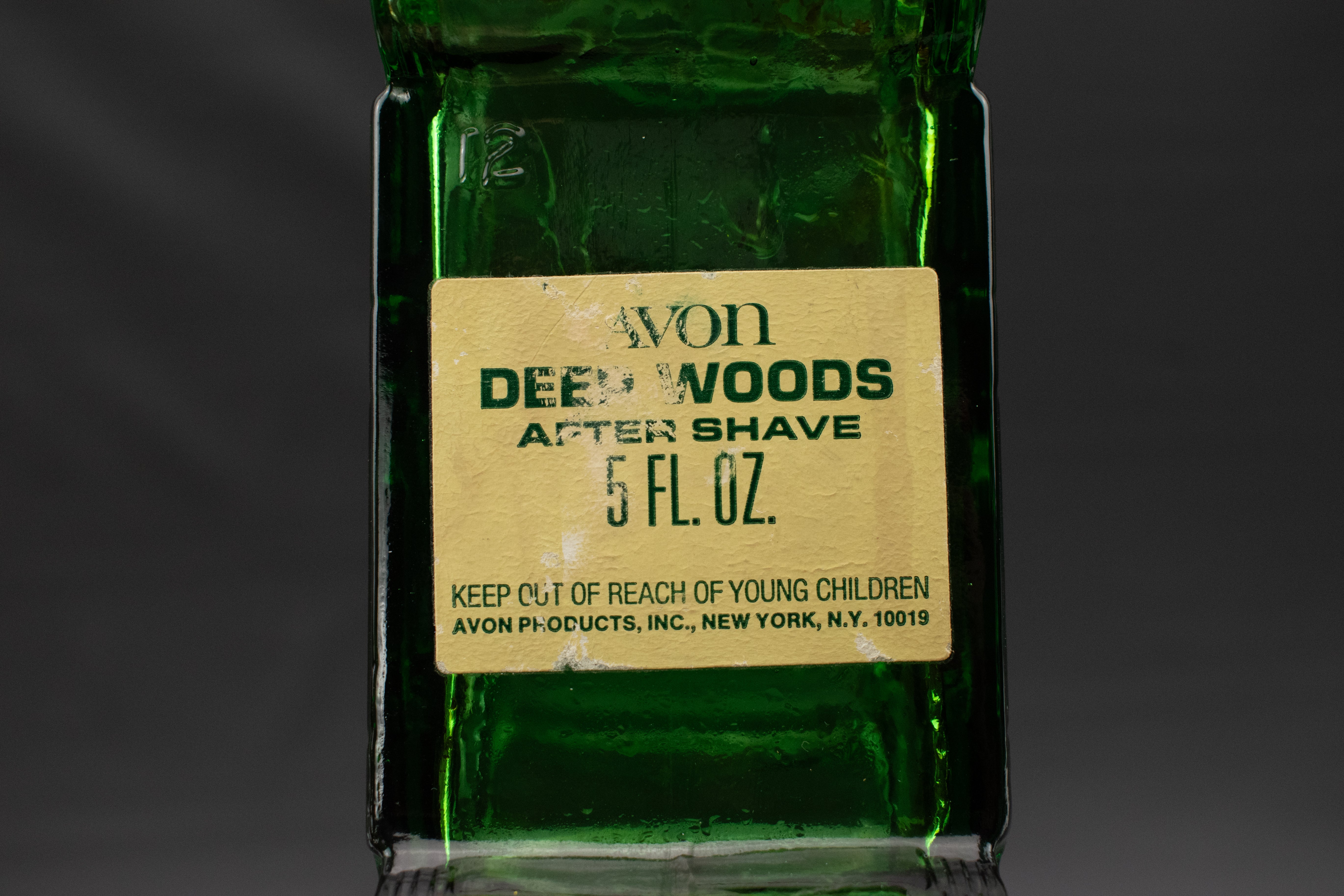 Avon Green Truck Deep Woods After Shave 5 FL. Glass Bottle Used