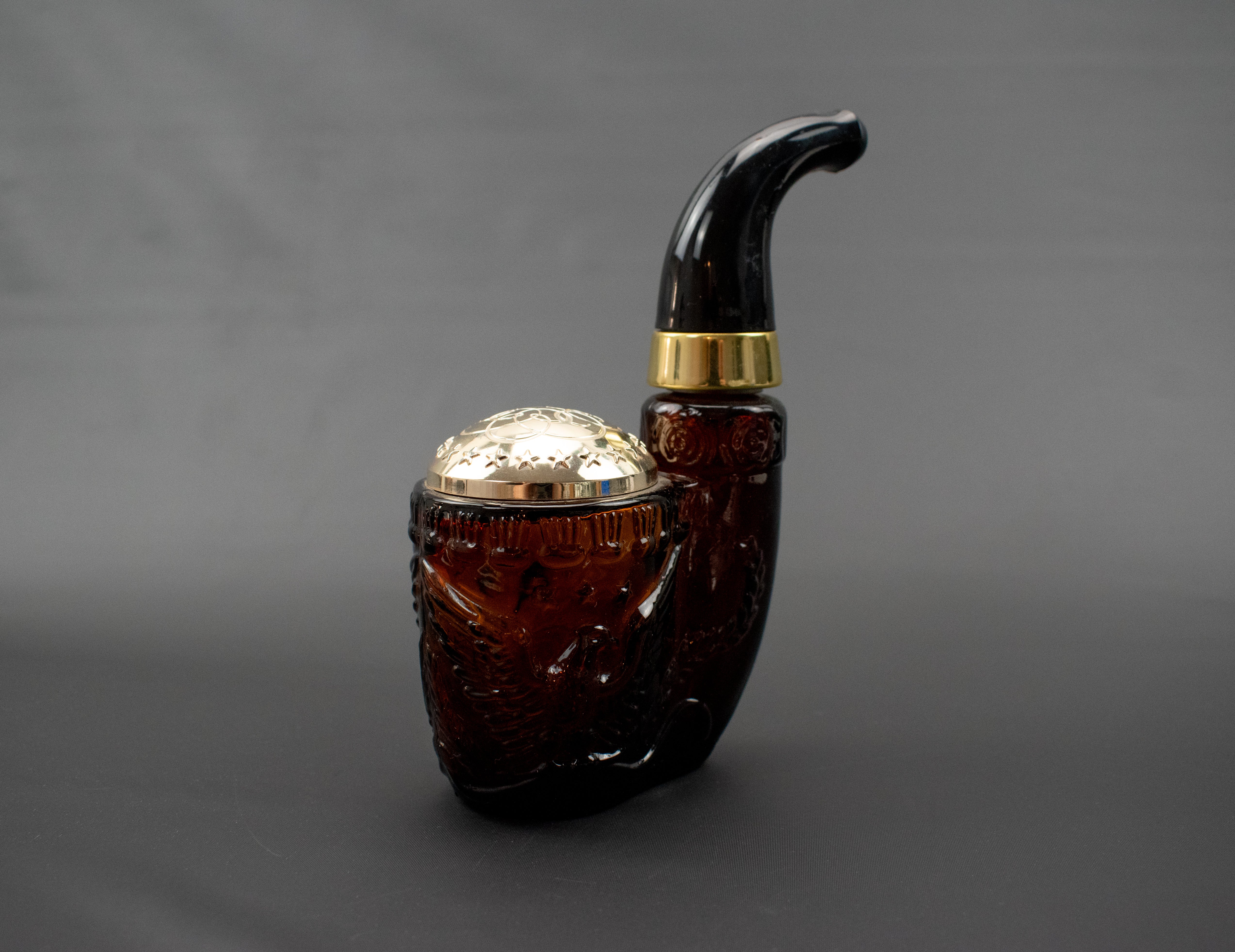 Avon Bottle American Eagle Pipe Wild Country Cologne 5FL. oz Brown Glass Bottle