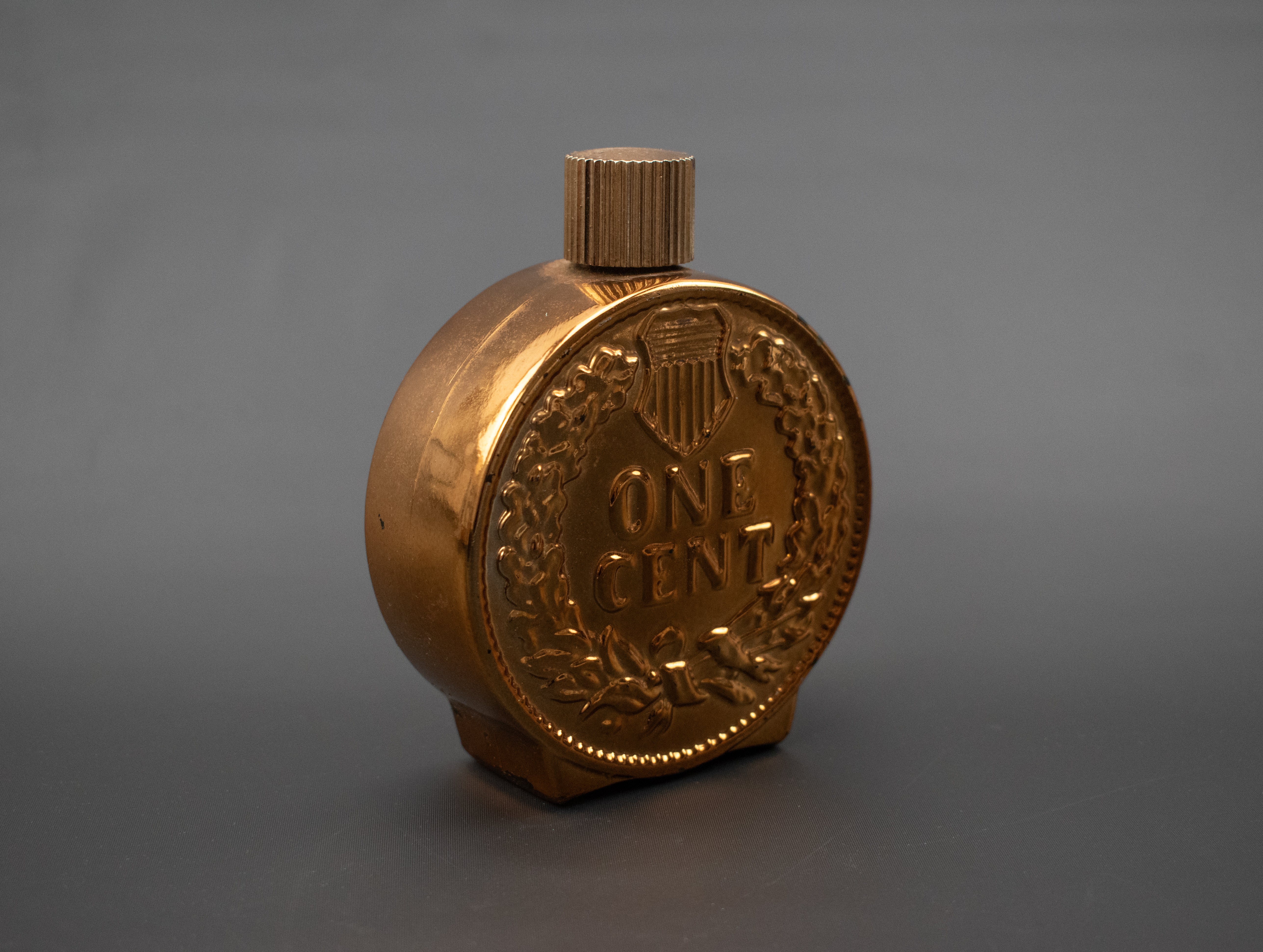 Avon Bottle Tribute After Shave 4FL. oz One Cent Penny Indian Head 1877 Used