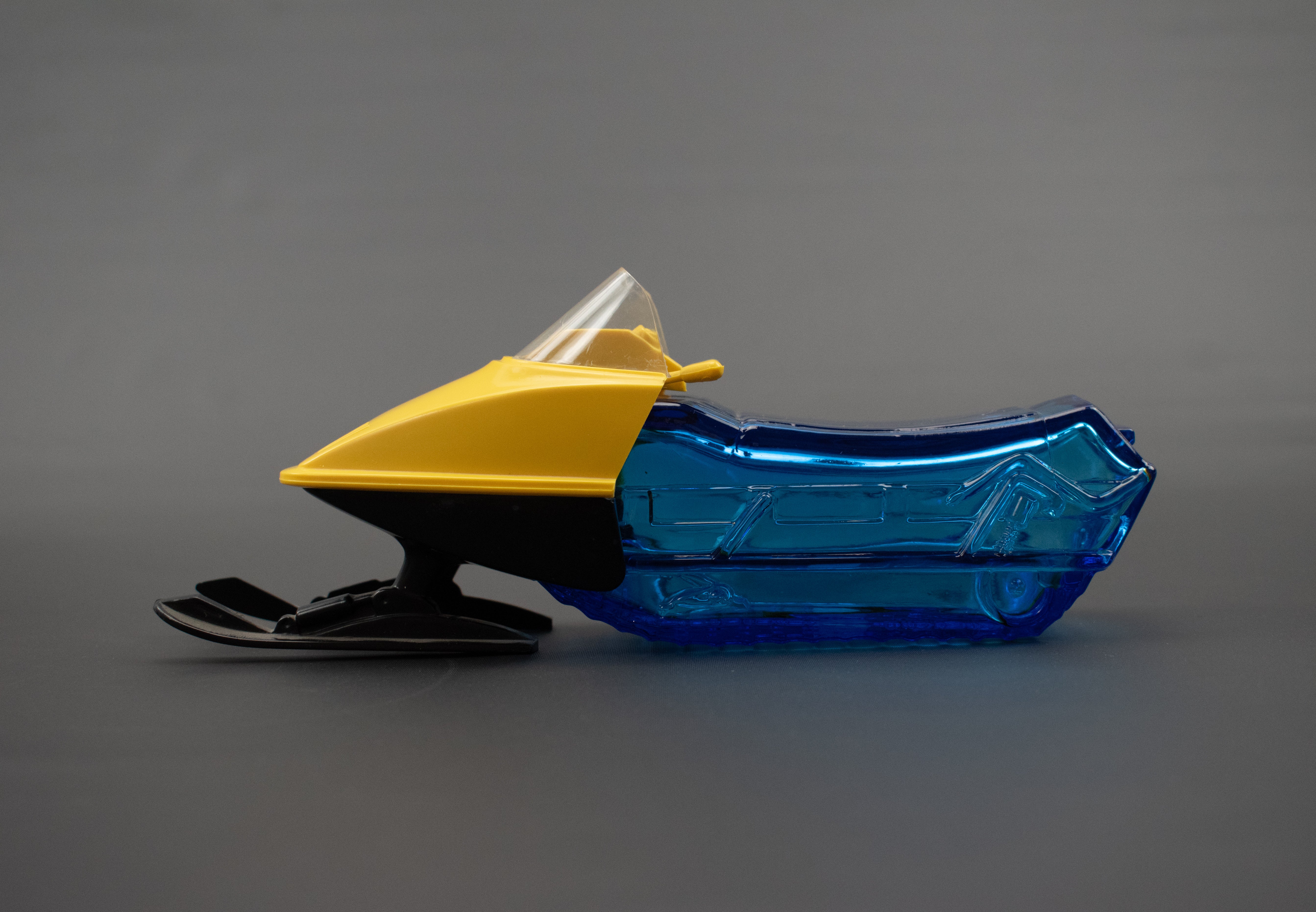 Avon Oland 4 FL. OZ Blue Snow Mobile Used Glass Bottle