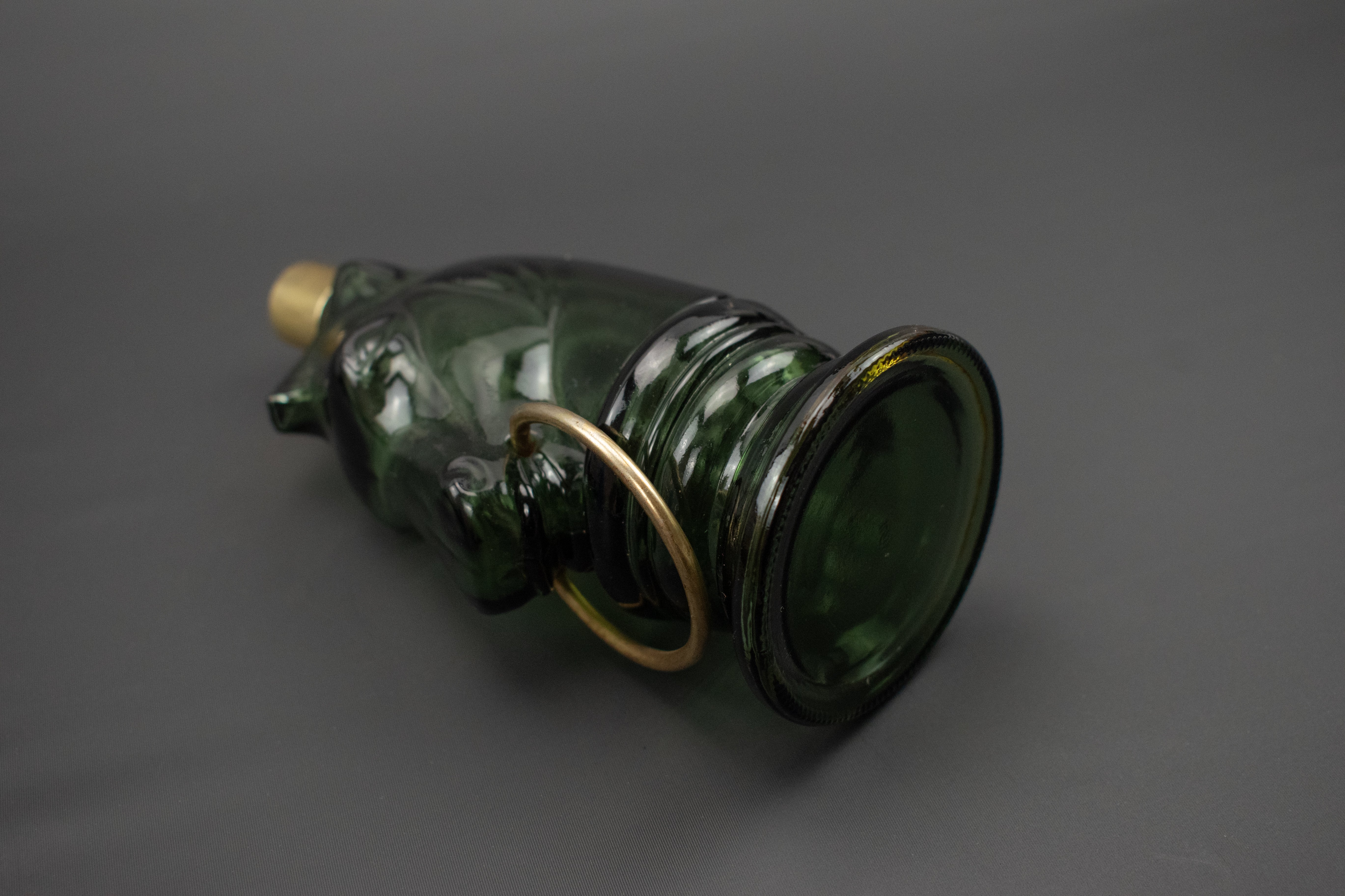 Avon Bottle Used Green Glass Horse Bottle