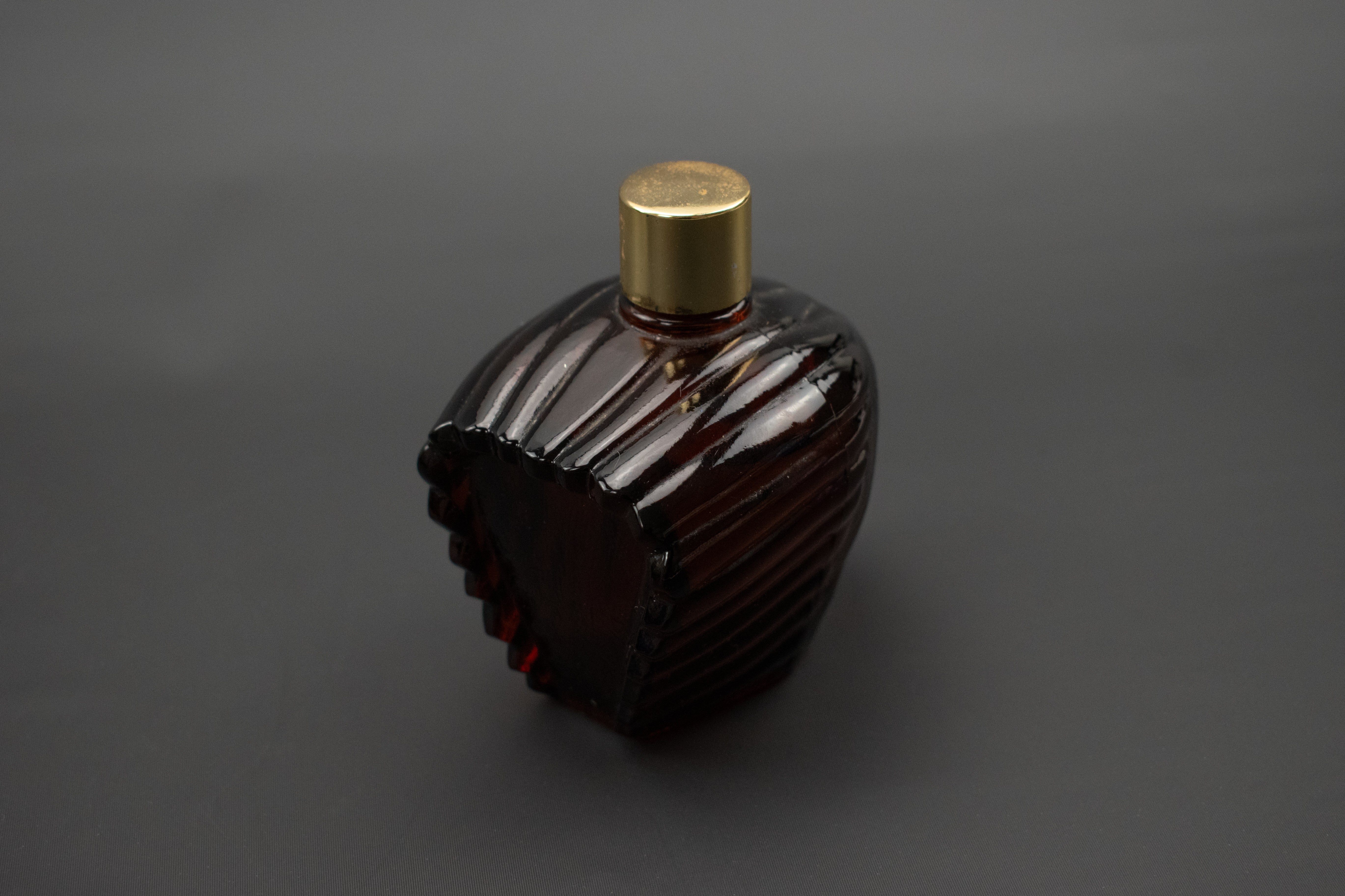 Avon Vintage Brown Glass Indian Chief Head Spicy After Shave Bottle EMPTY 4 Oz