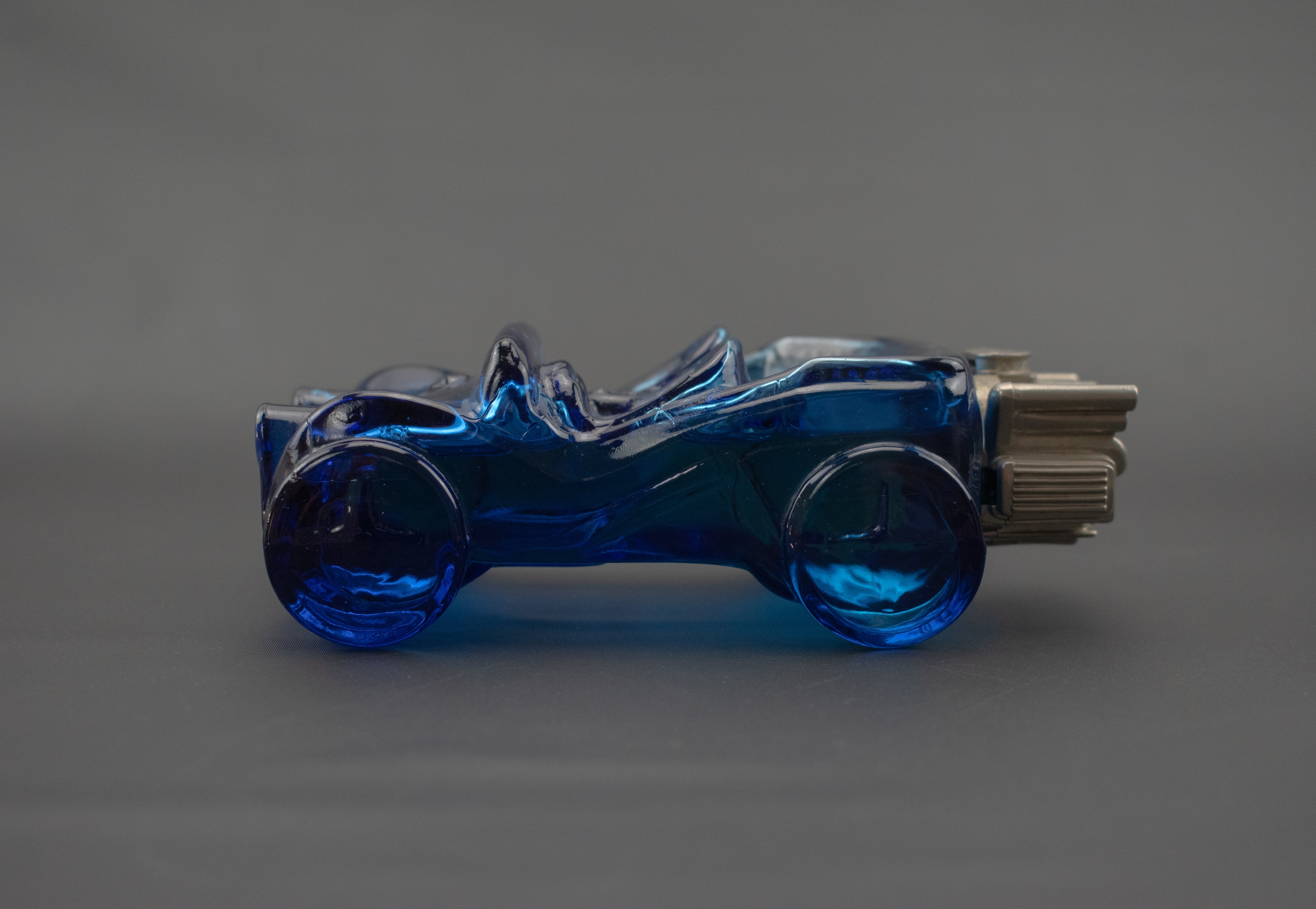 Vintage Cobalt Blue Glass Avon Dune Buggy Car After Shave Decanter Bottle Used